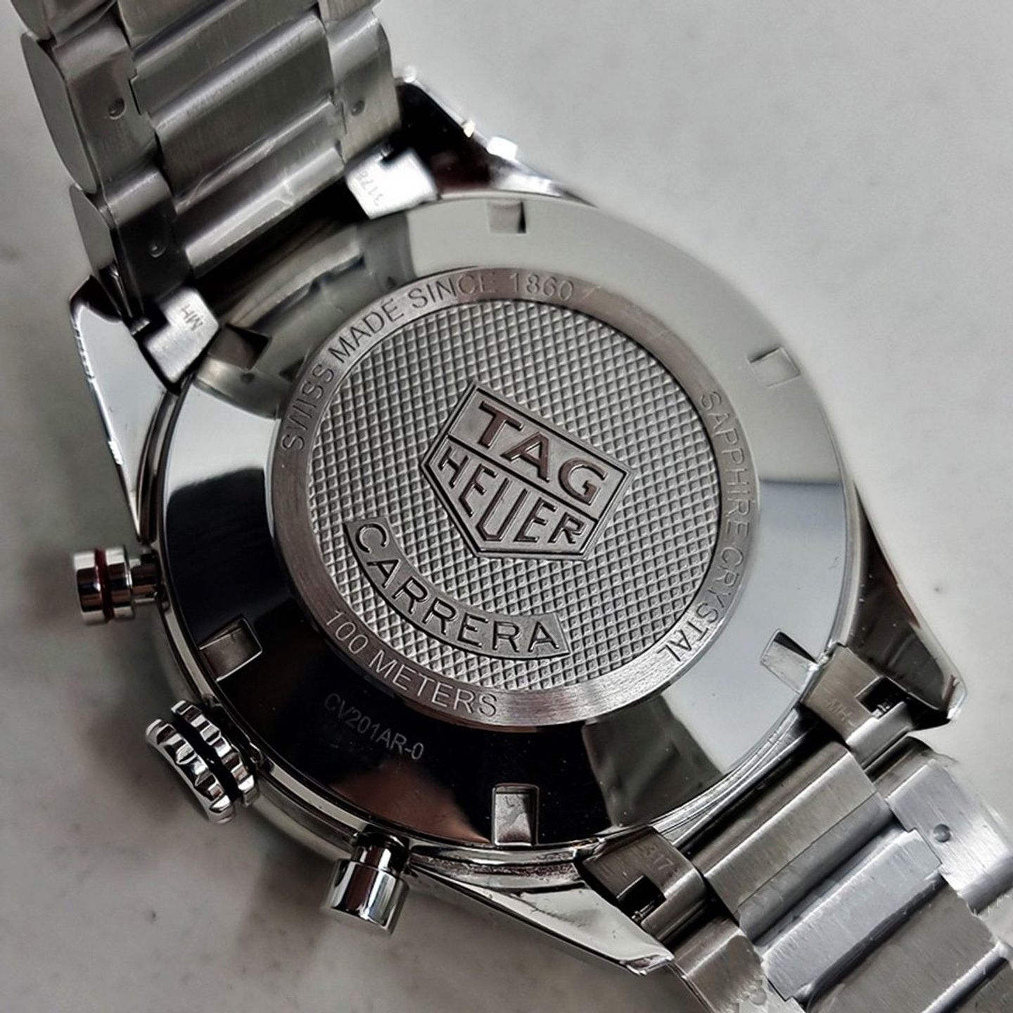 TAG Heuer Carrera Calibre 16 CV201AR.BA0715 (2025) - Blue dial 41 mm Steel case (7/8)