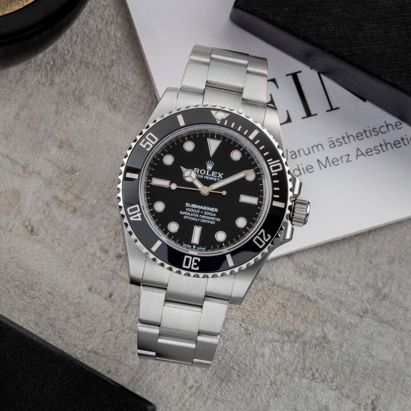 Rolex Submariner No Date 124060 (Unknown (random serial)) - Black dial 41 mm Steel case (1/8)