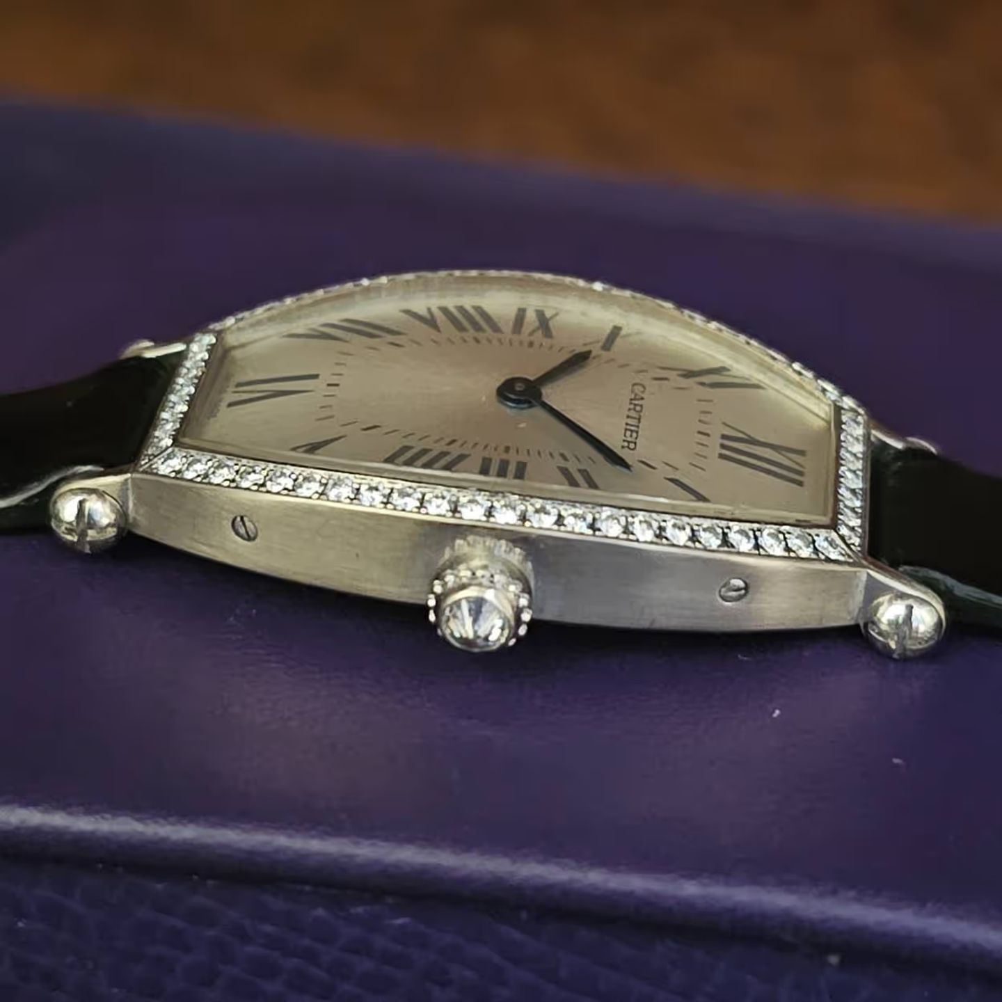 Cartier Tonneau 2711 (2000) - Unknown dial 42 mm White Gold case (3/4)