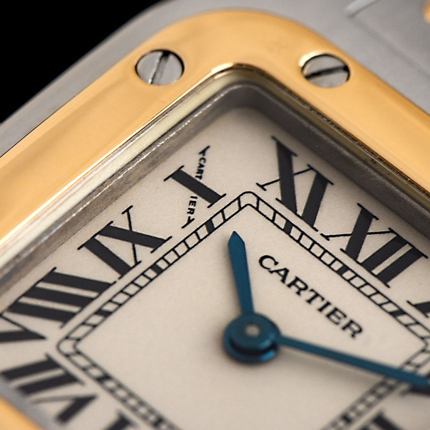 Cartier Santos 0902 (1994) - White dial 24 mm Gold/Steel case (3/7)