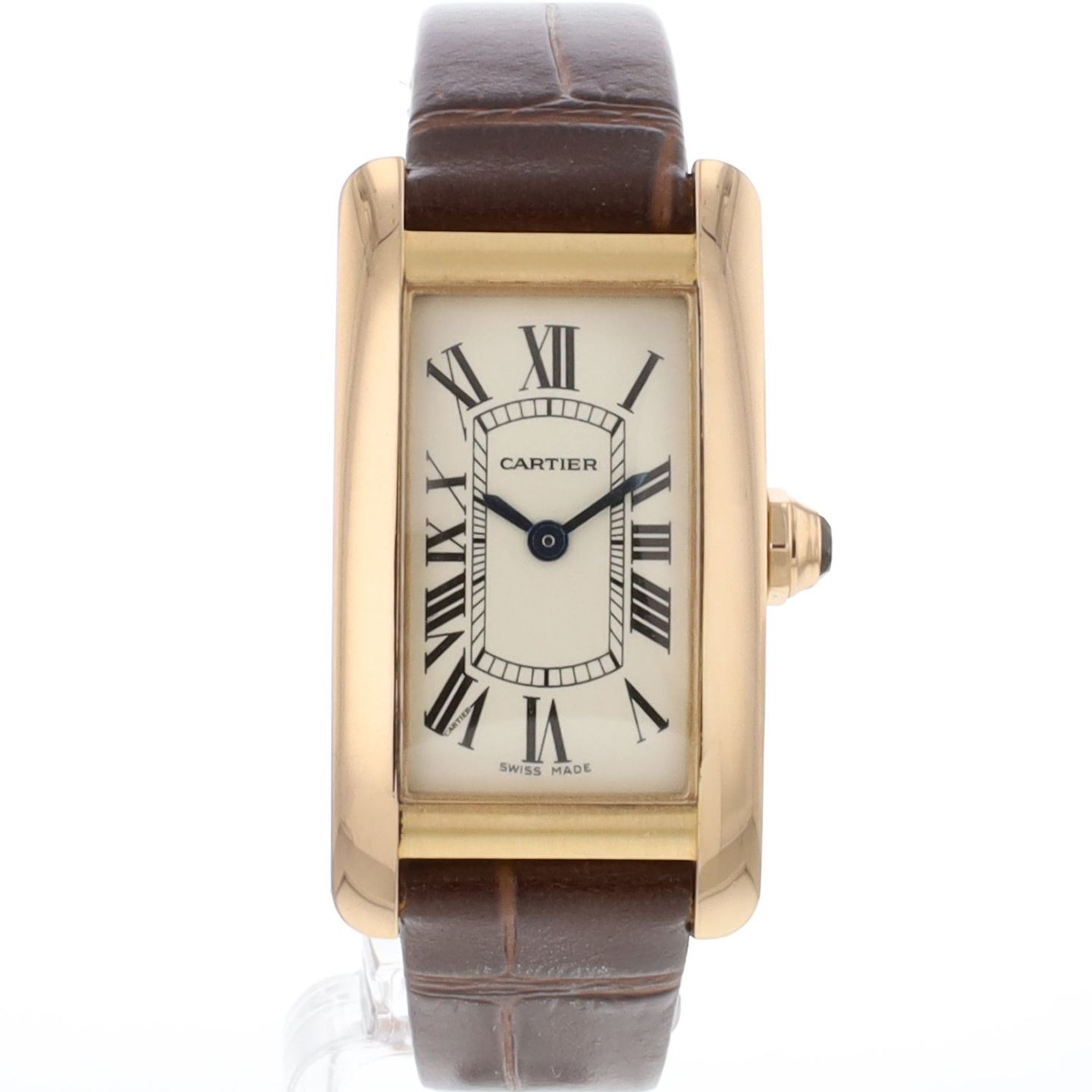 Cartier Tank Américaine W2607456 (2018) - Zilver wijzerplaat 35mm Roségoud (1/6)