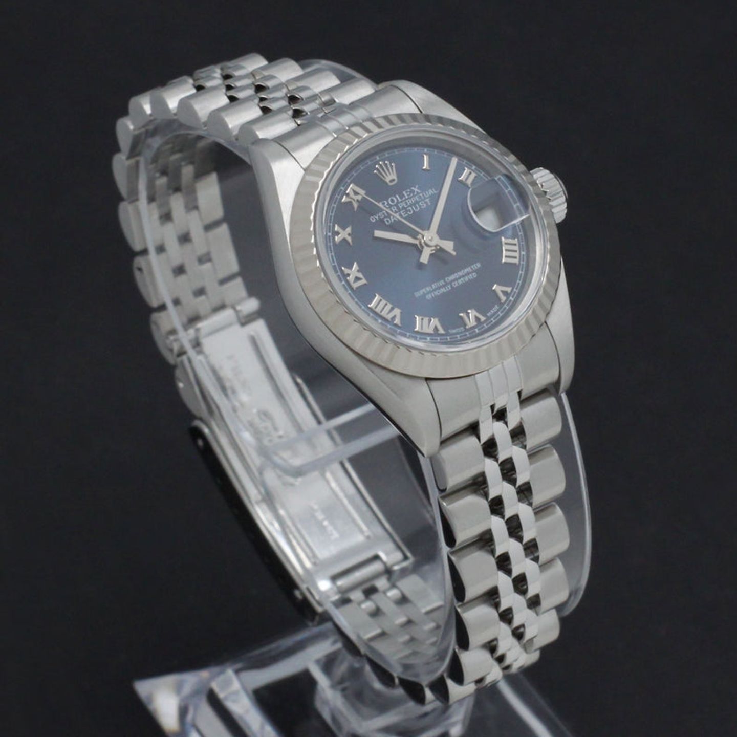 Rolex Lady-Datejust 79174 (1999) - Blue dial 26 mm Steel case (6/8)