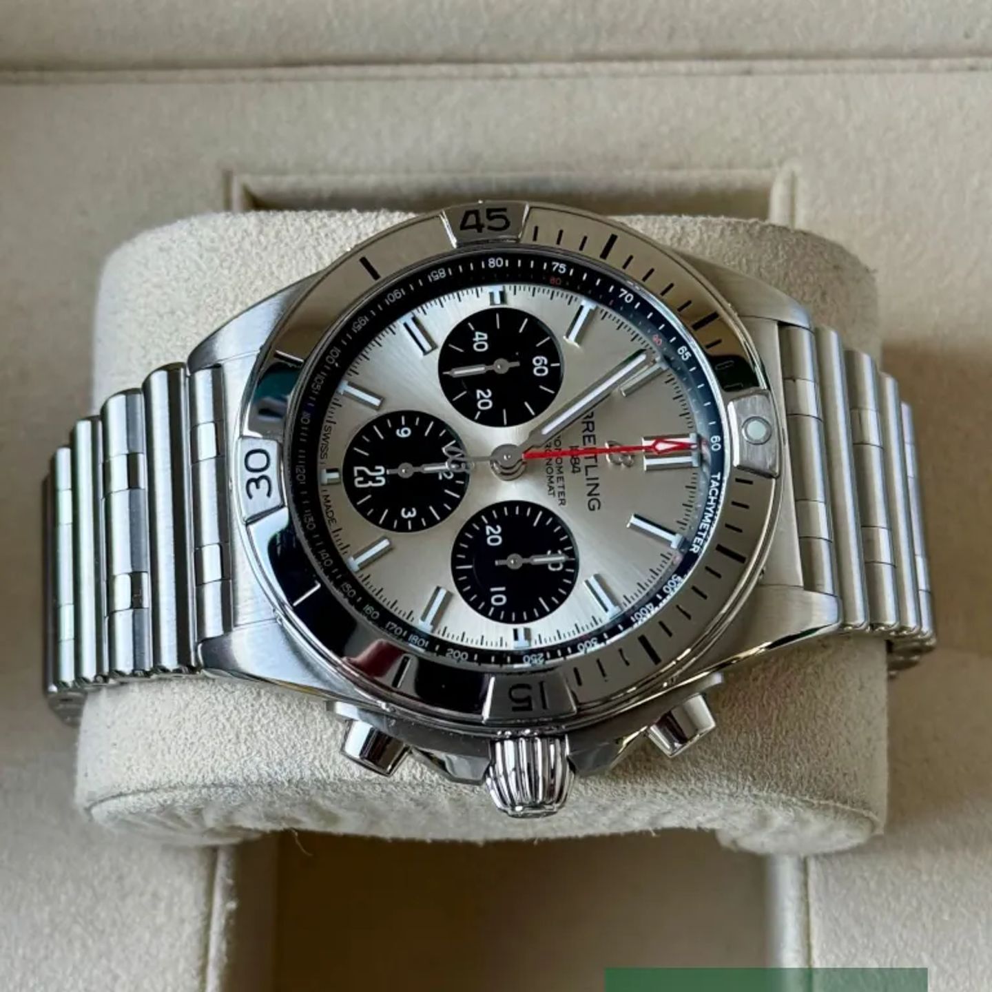 Breitling Chronomat 42 AB0134101G1A1 (2021) - Silver dial 42 mm Steel case (4/7)