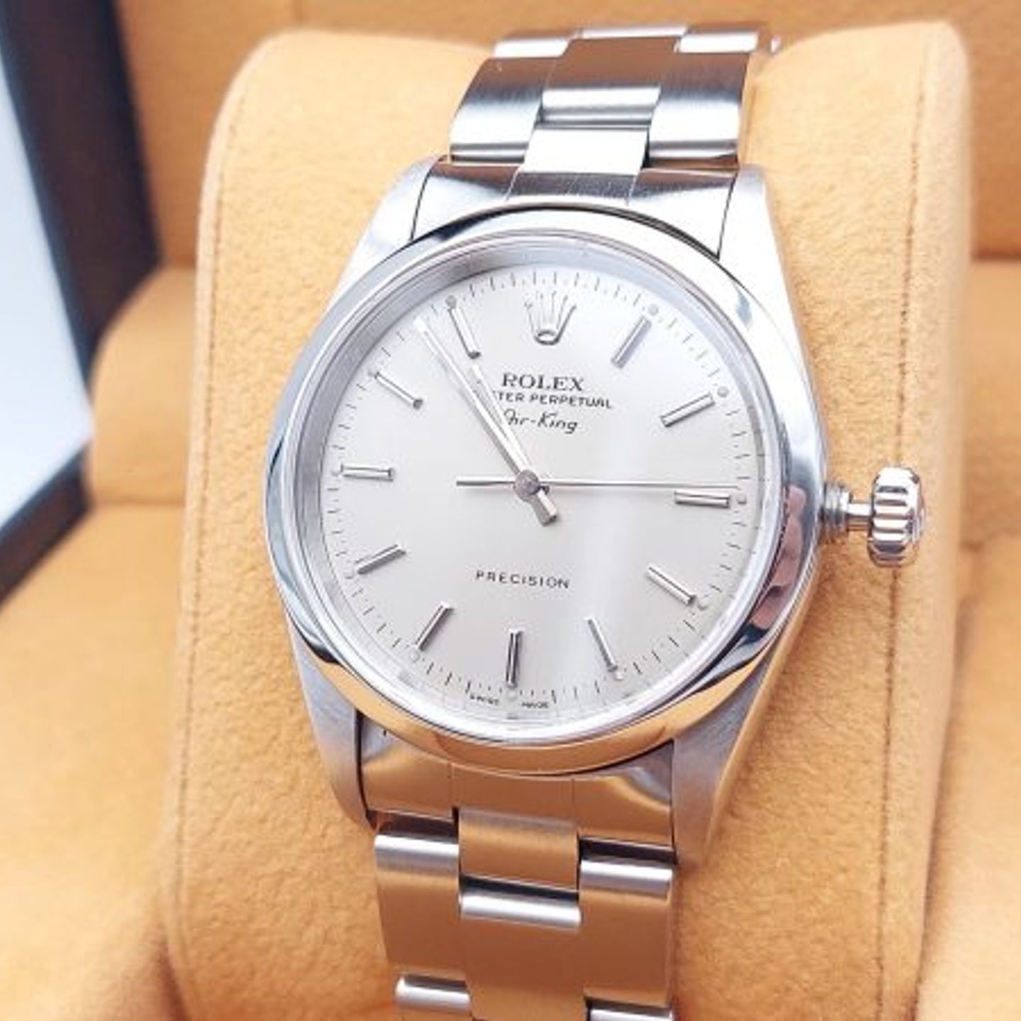 Rolex Air-King 14000 (1999) - Silver dial 34 mm Steel case (6/9)