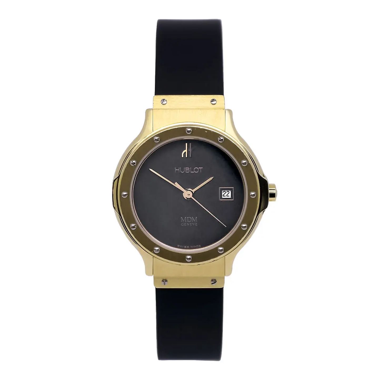 Hublot Classic 1391.3 (1999) - Zwart wijzerplaat 28mm Geelgoud (1/8)