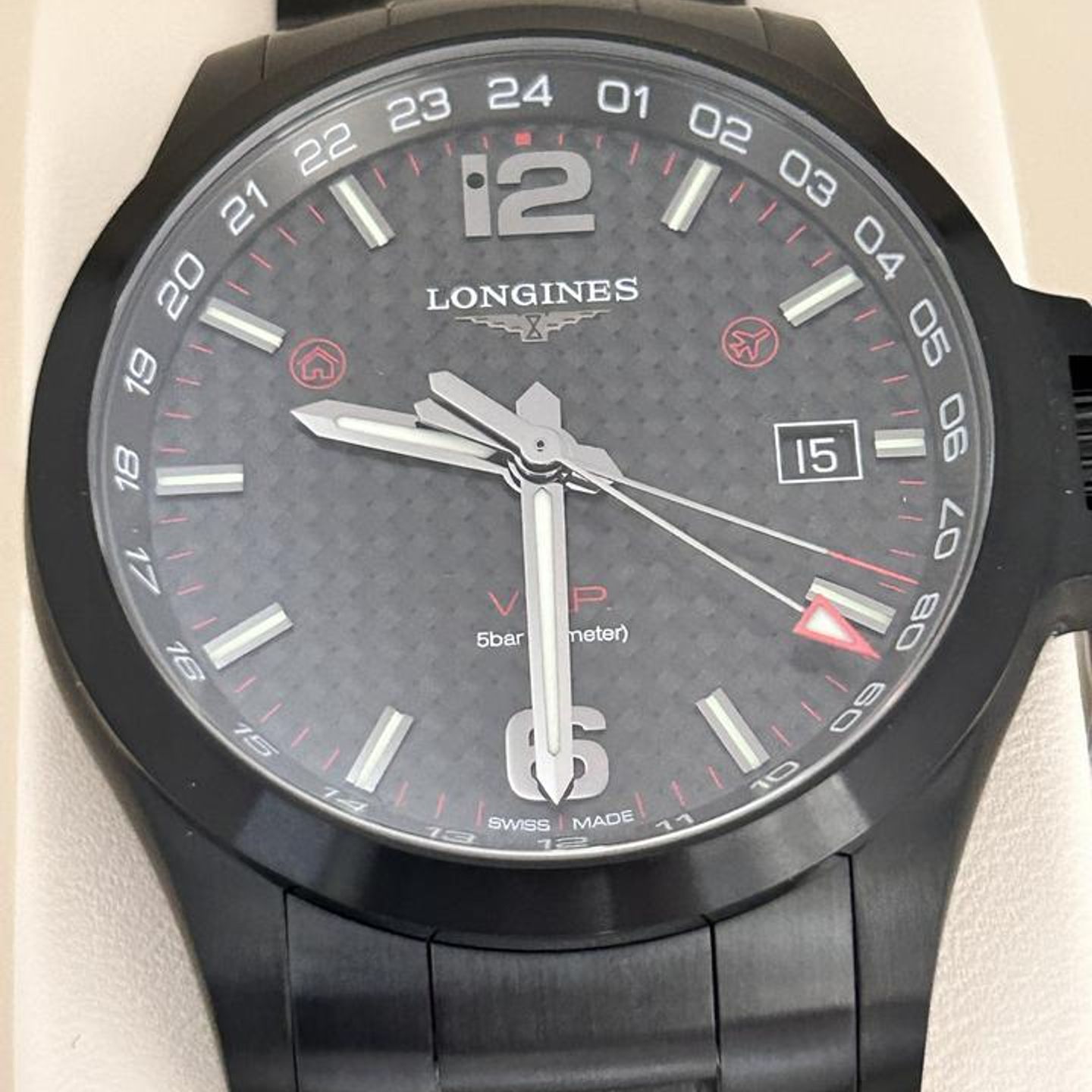Longines Conquest L3.728.2.66.6 (2026) - Black dial 43 mm Steel case (1/9)