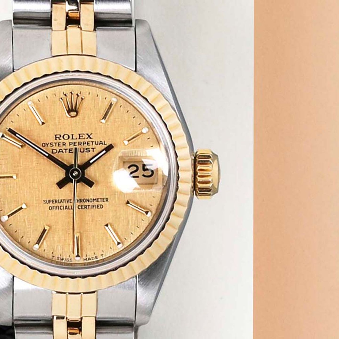 Rolex Lady-Datejust 69173 (1987) - 26 mm Gold/Steel case (5/8)