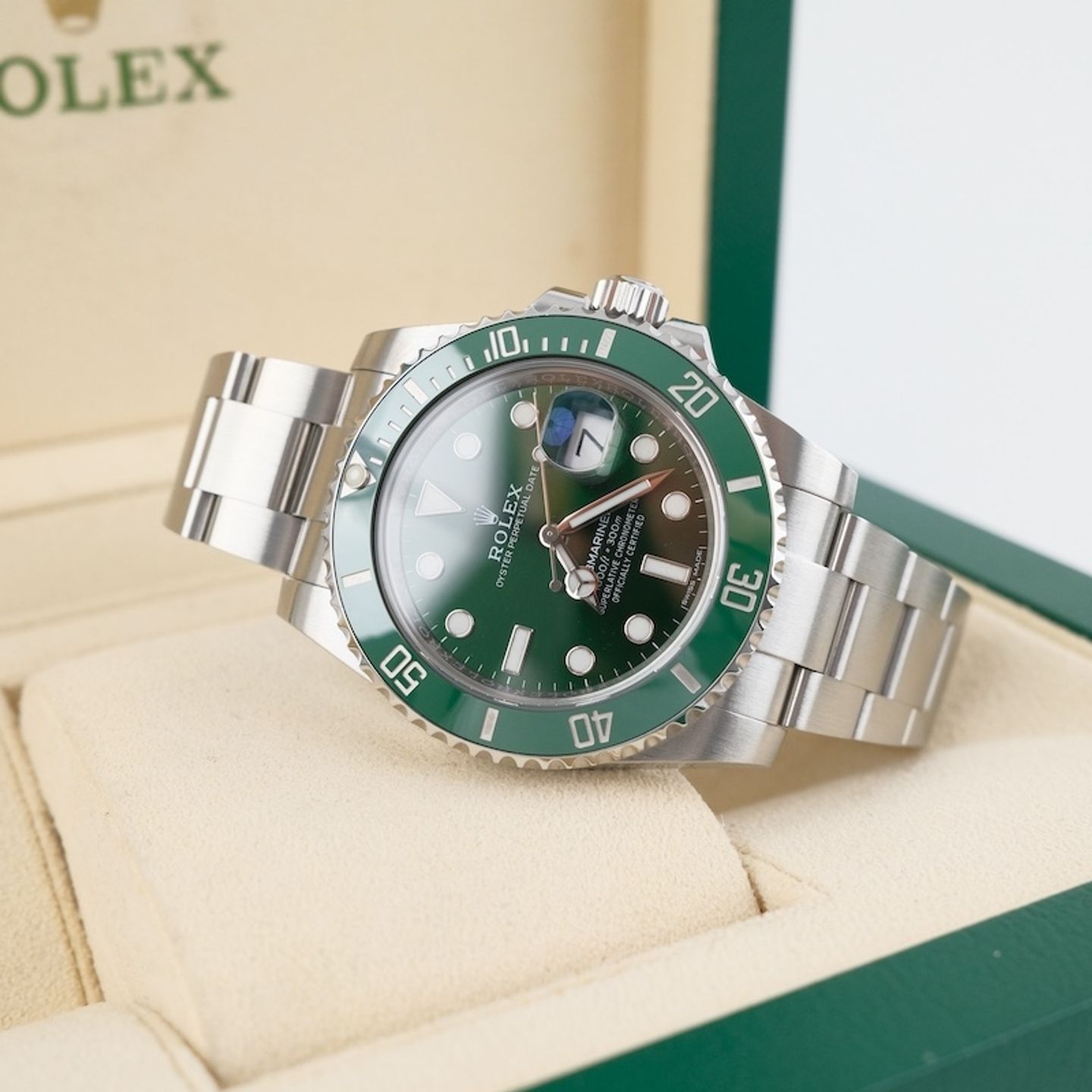 Rolex Submariner Date 116610LV (2017) - Green dial 40 mm Steel case (5/8)