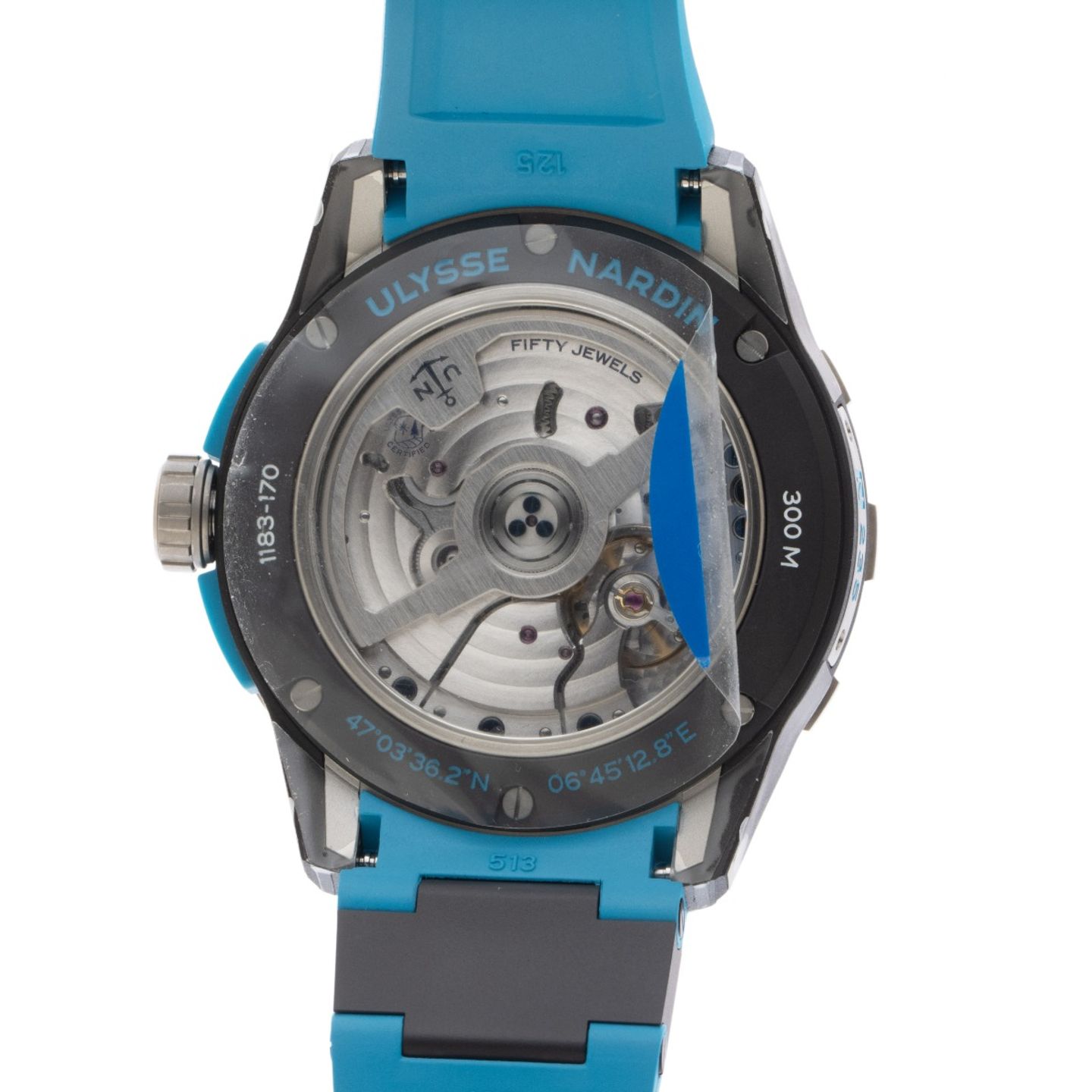 Ulysse Nardin Marine 1183-170-2B/3A (2025) - Zwart wijzerplaat 45mm Staal (6/7)