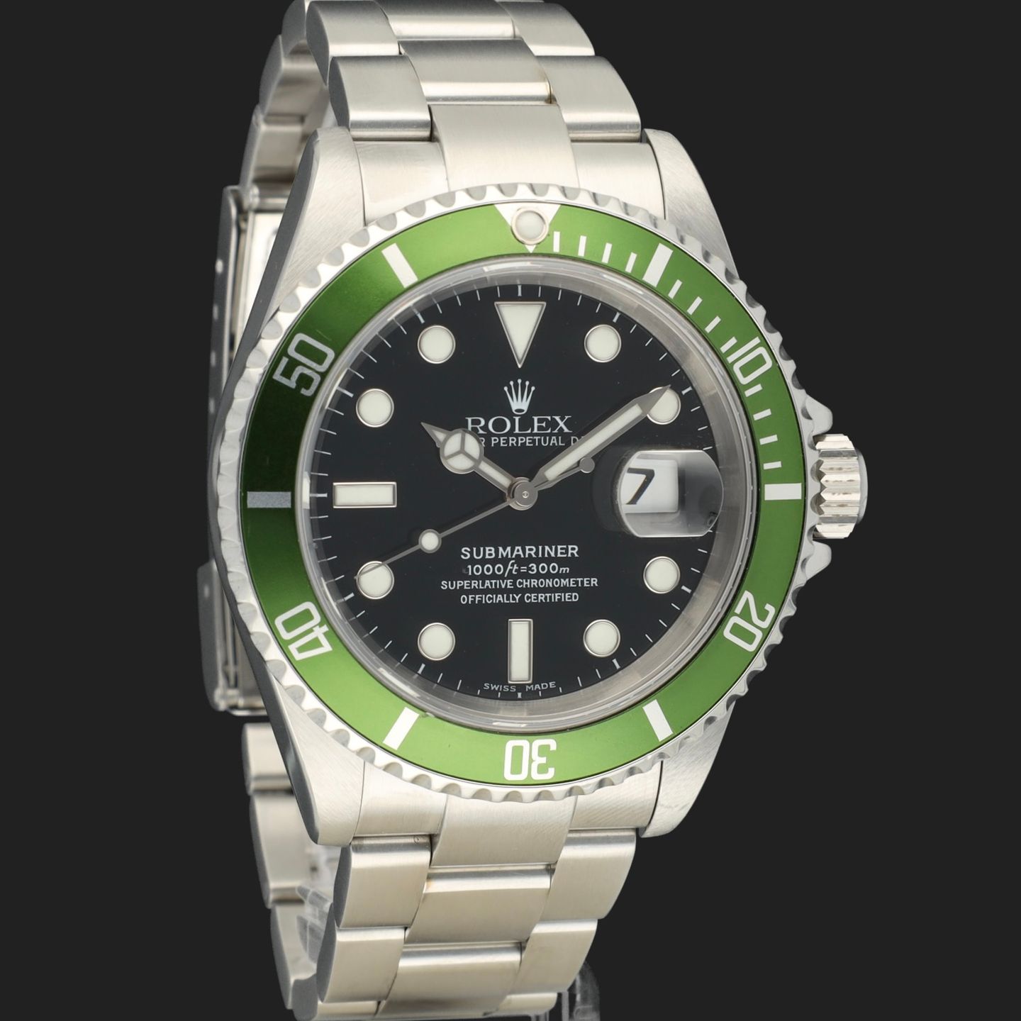 Rolex Submariner Date 16610LV (2003) - Zwart wijzerplaat 40mm Staal (4/8)