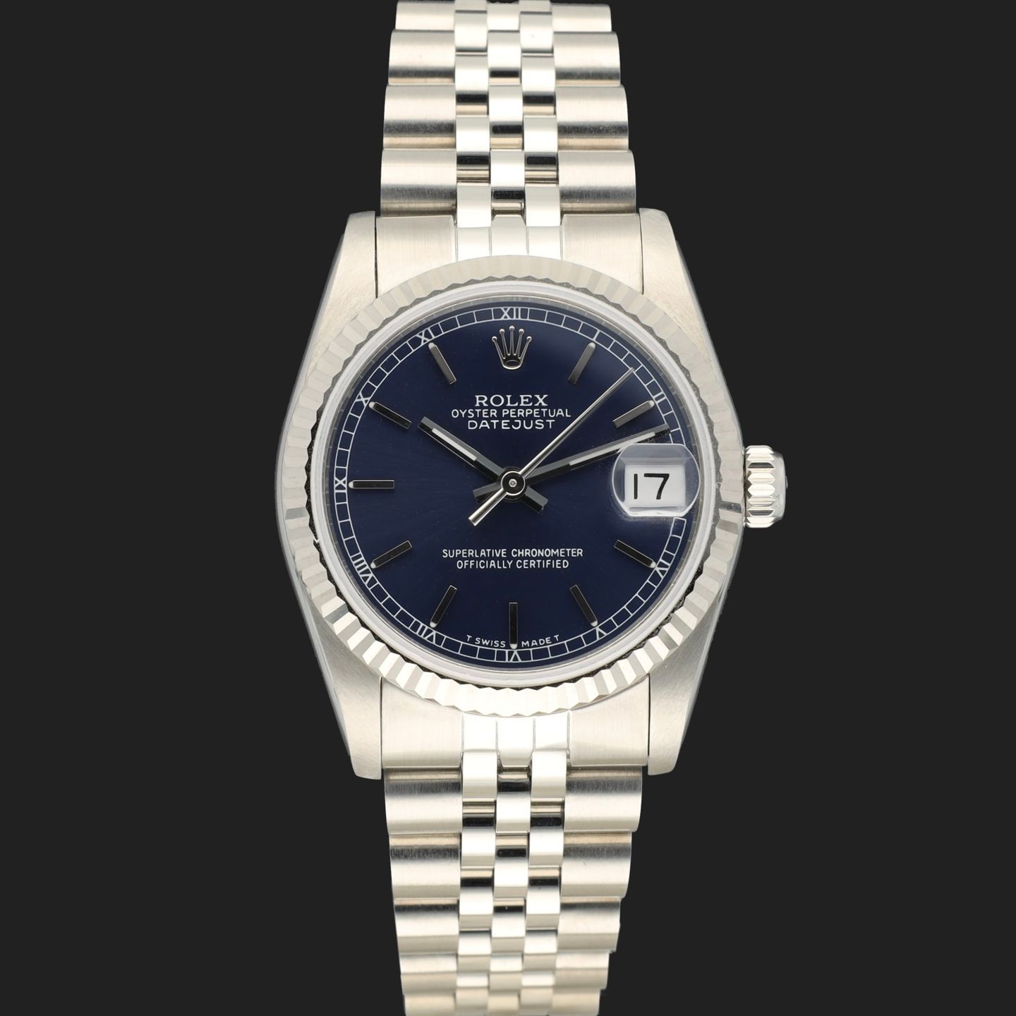 Rolex Datejust 31 68274 (1987) - Blue dial 31 mm Steel case (3/8)