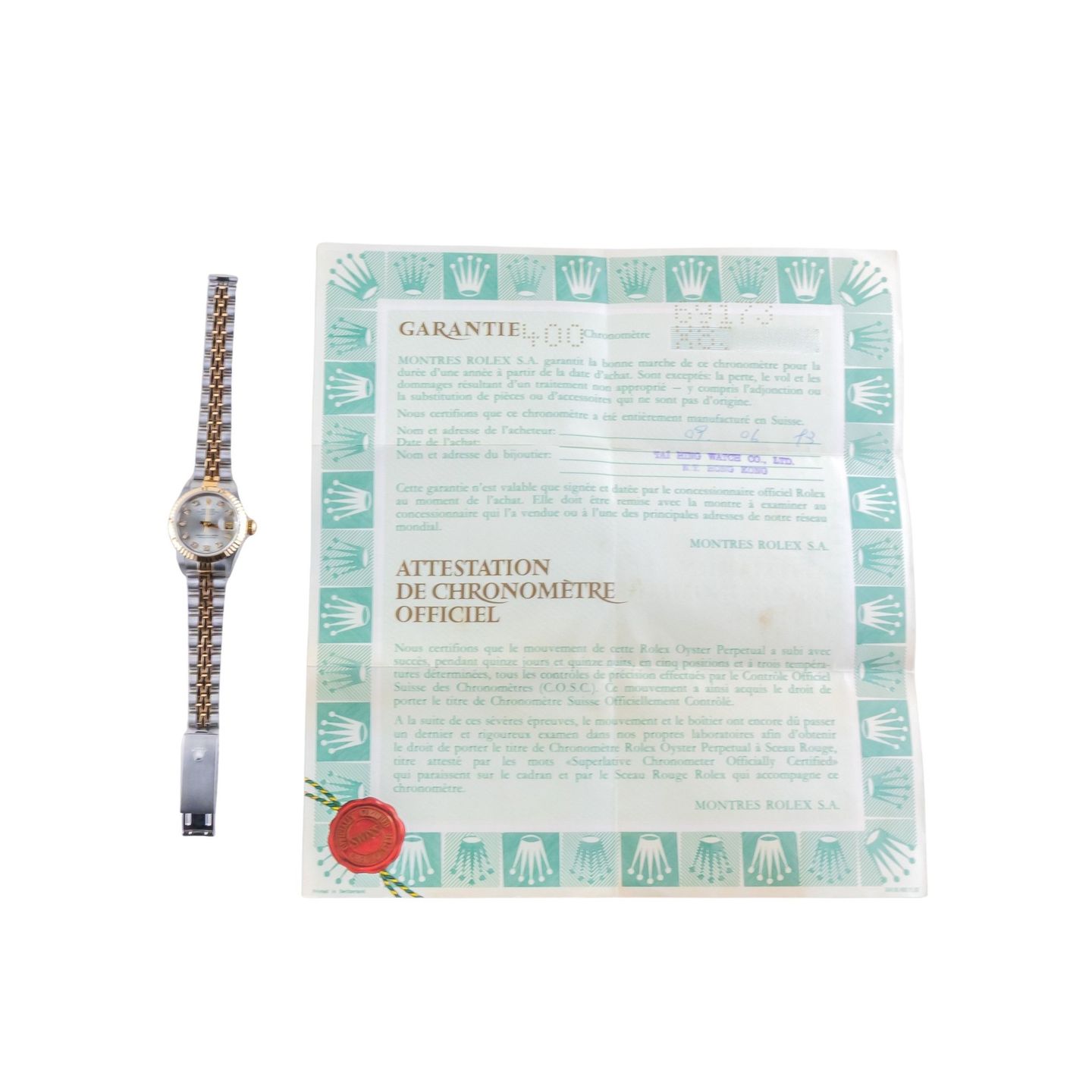 Rolex Lady-Datejust 69173 (1991) - Silver dial 26 mm Gold/Steel case (8/8)