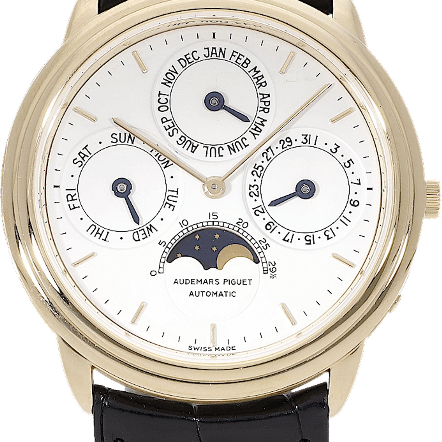 Audemars Piguet Quantieme Perpetual Calendar 25657BA (1988) - White dial 36 mm Yellow Gold case (2/5)