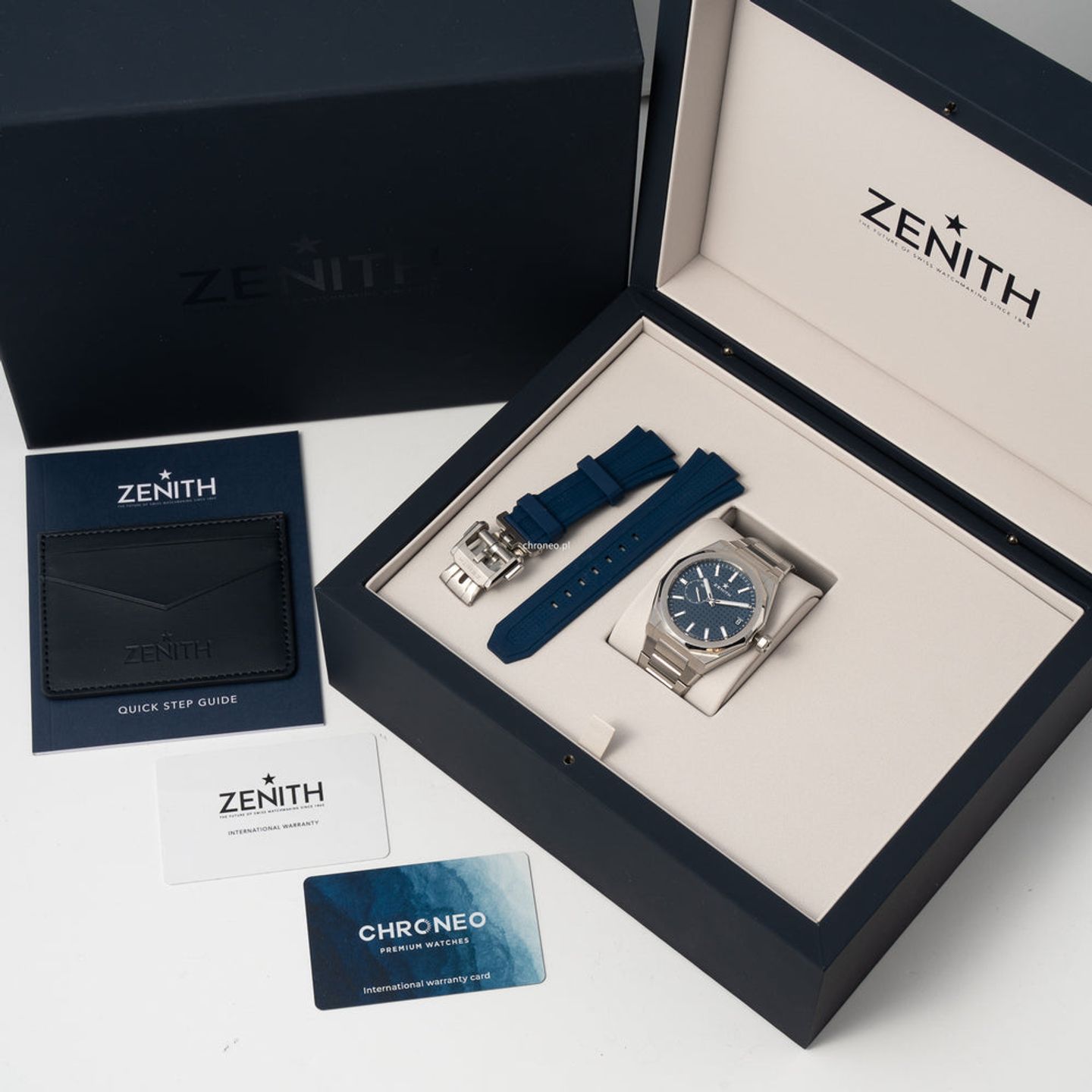 Zenith Defy Skyline 03.9300.3620/51.I001 (2024) - Blauw wijzerplaat 41mm Staal (8/8)