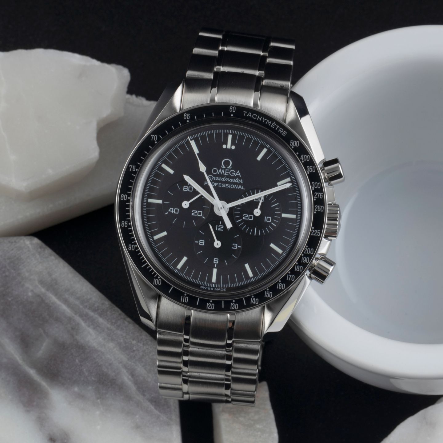 Omega Speedmaster Professional Moonwatch 3570.50.00 (2000) - Zwart wijzerplaat 42mm Staal (1/8)