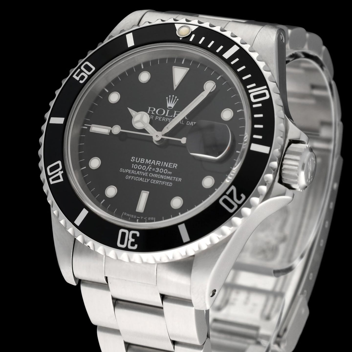 Rolex Submariner Date 16610 (1997) - Black dial 40 mm Steel case (7/8)