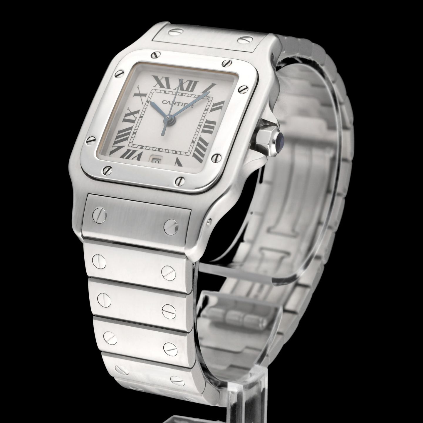 Cartier Santos Galbée 1564 (2018) - White dial 29 mm Steel case (5/8)
