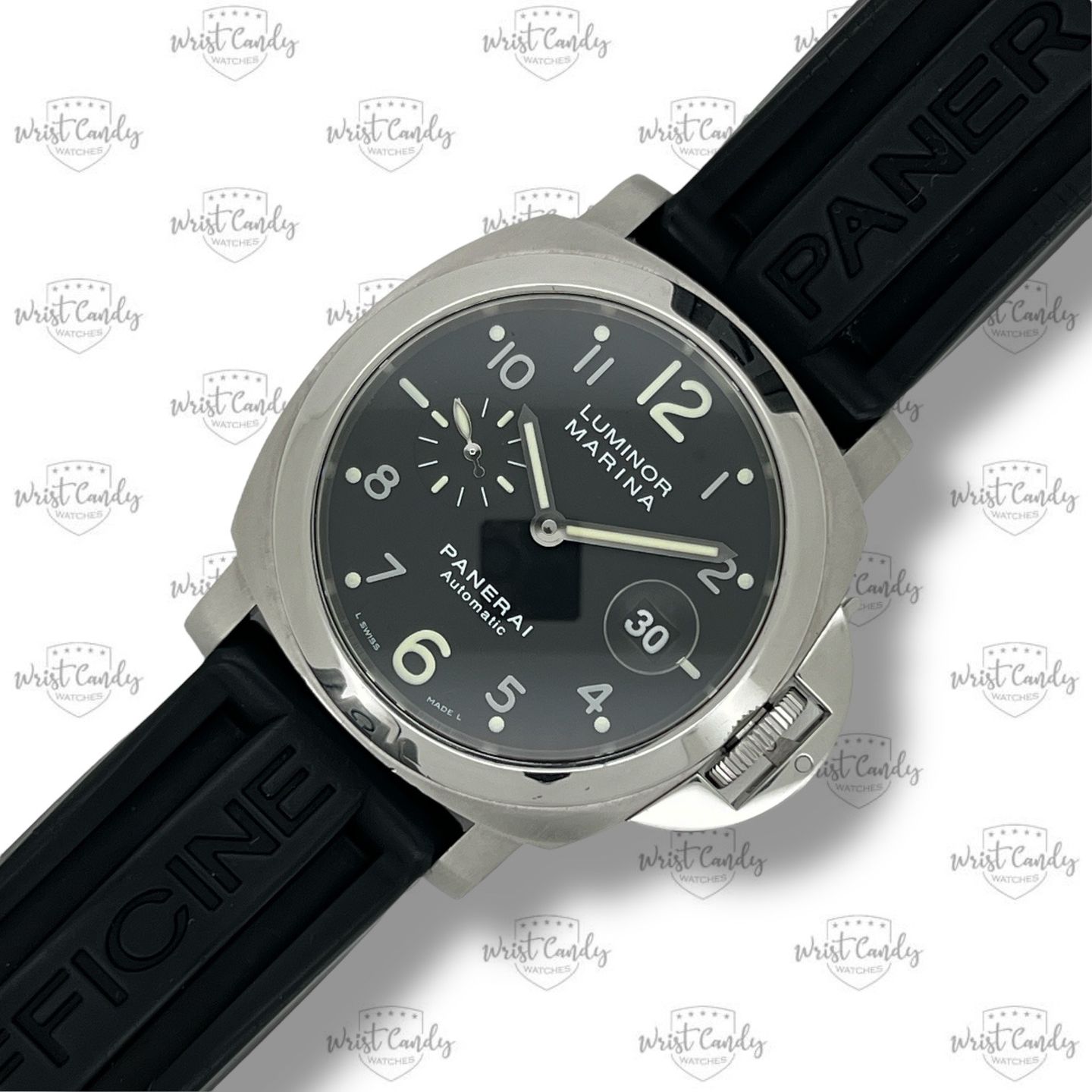 Panerai Luminor Marina Automatic PAM00164 (2007) - Zwart wijzerplaat 44mm Staal (3/8)