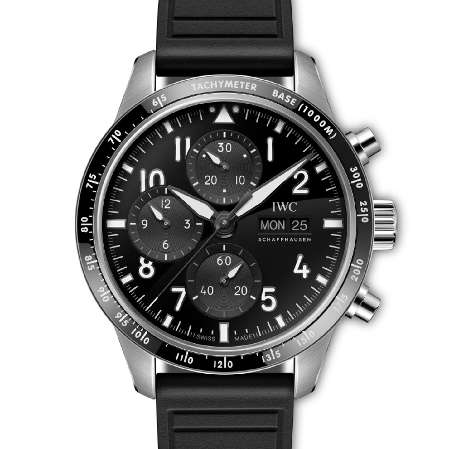 IWC Pilot Chronograph IW388305 (2024) - Zwart wijzerplaat 43mm Titanium (1/1)