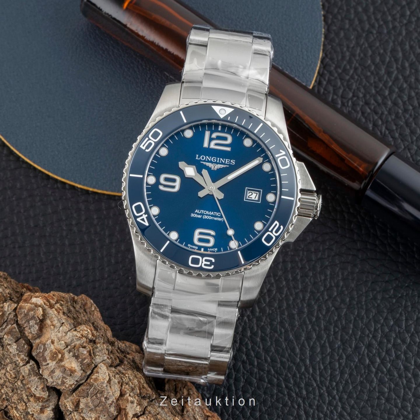 Longines HydroConquest L3.782.4.96.6 (Onbekend (willekeurig serienummer)) - Blauw wijzerplaat 43mm Staal (3/8)