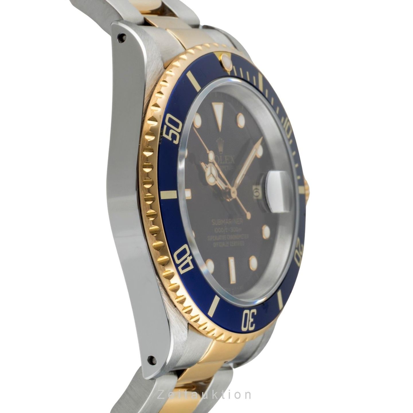 Rolex Submariner Date 16613 (1988) - Blauw wijzerplaat 40mm Goud/Staal (6/8)