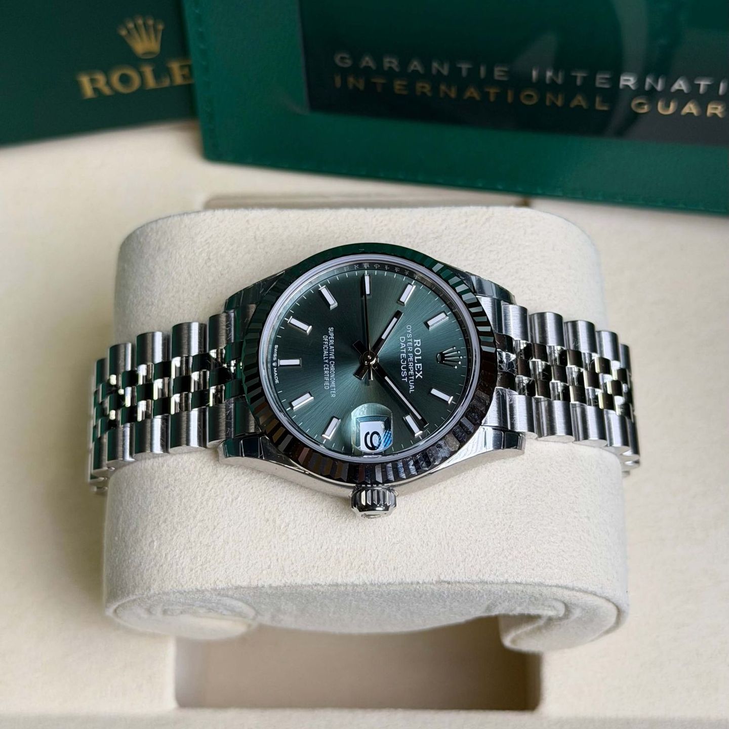 Rolex Datejust 31 278274 (2025) - Green dial 31 mm Steel case (4/7)