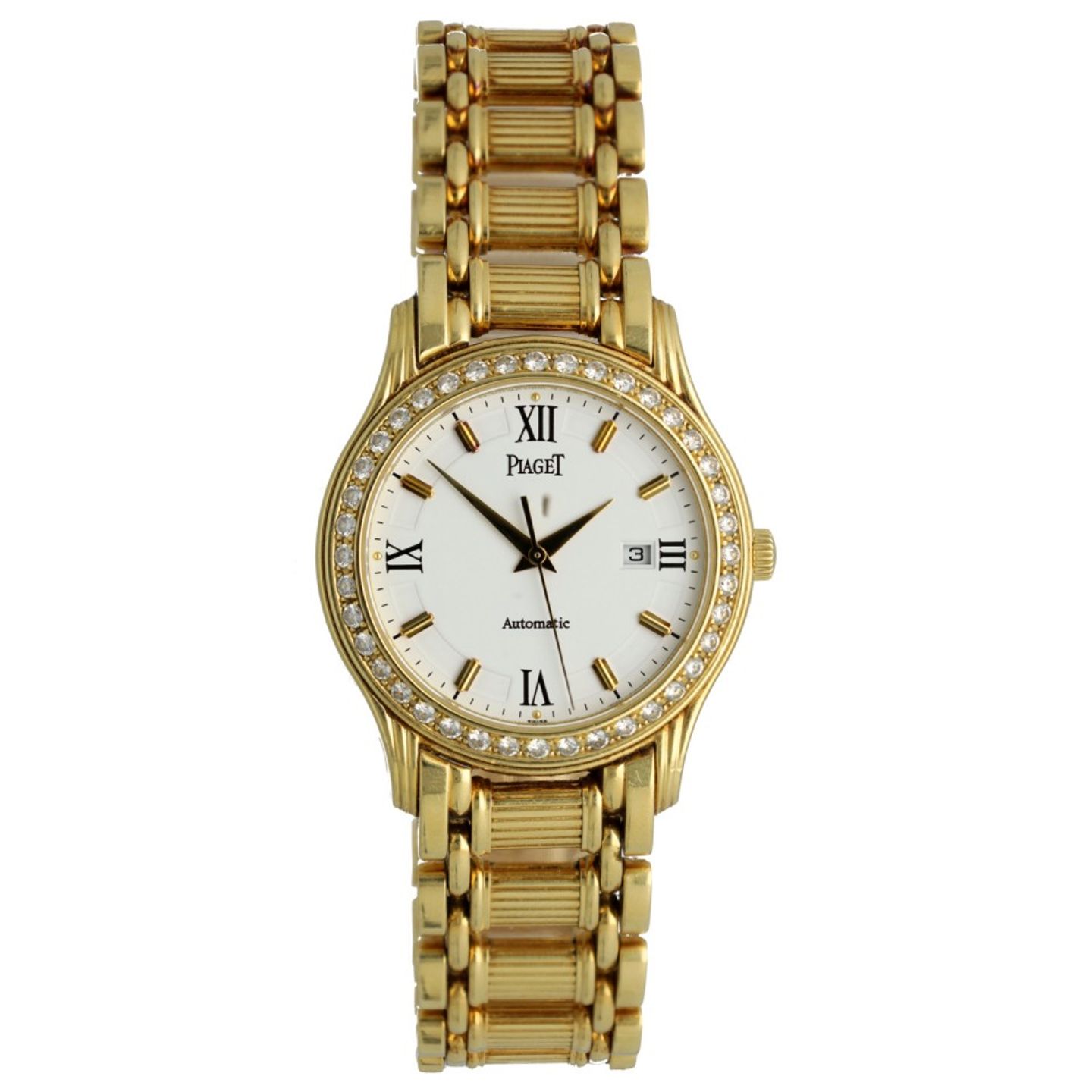 Piaget Polo 24005 (2002) - White dial 34 mm Yellow Gold case (2/6)