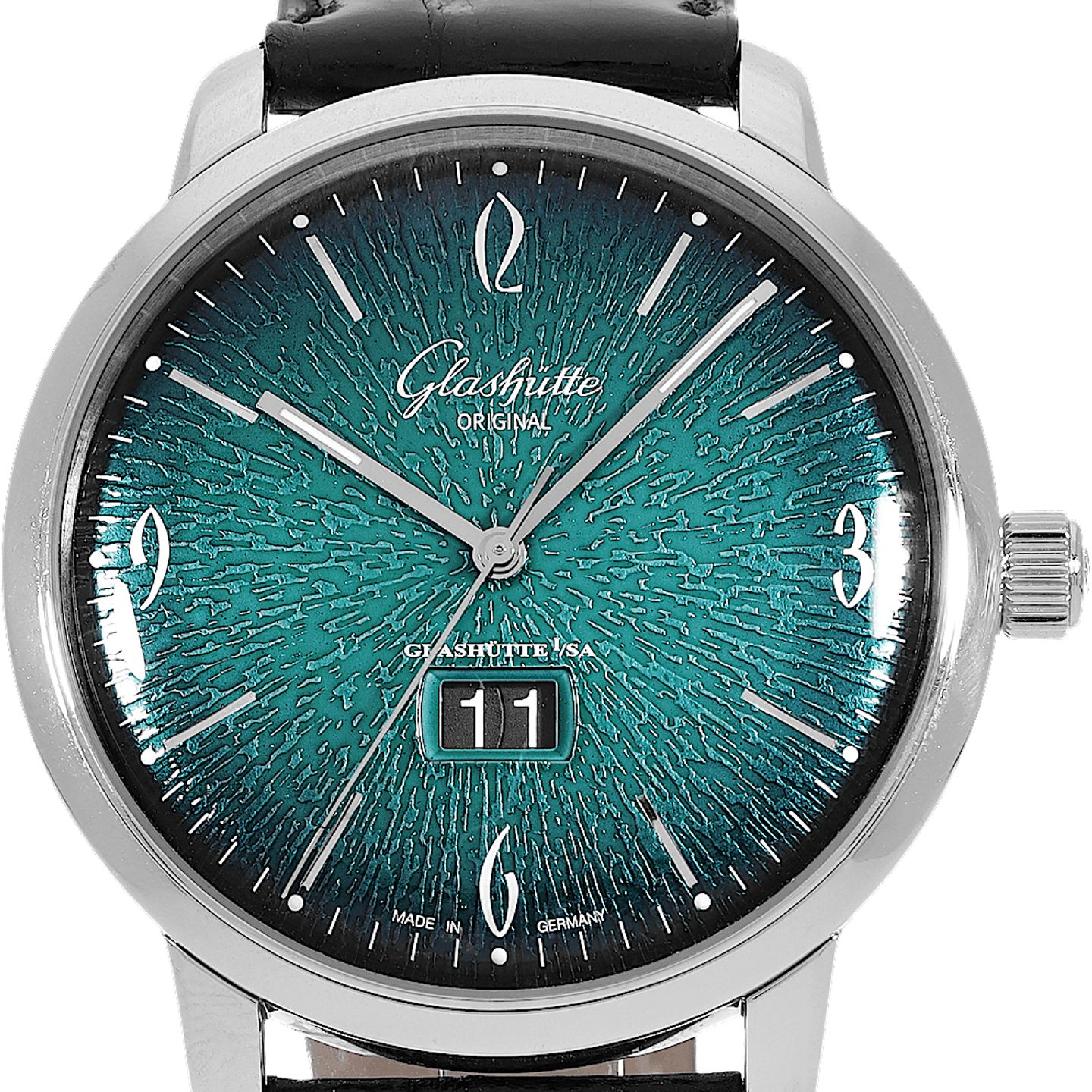 Glashütte Original Sixties Panorama Date 2-39-47-04-02-04 (2019) - Green dial 42 mm Steel case (1/5)