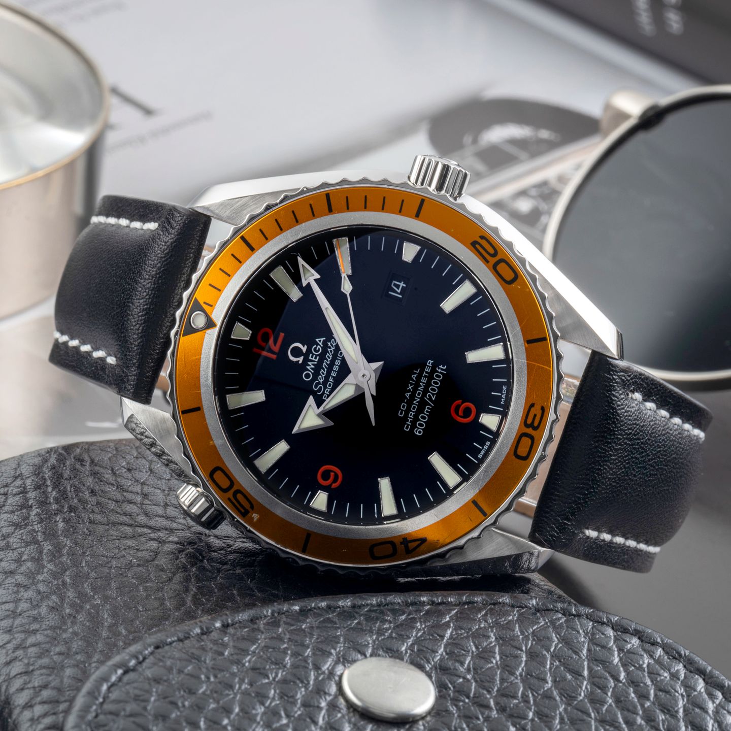 Omega Seamaster Planet Ocean 2208.50.00 (2007) - Zwart wijzerplaat 46mm Staal (2/8)