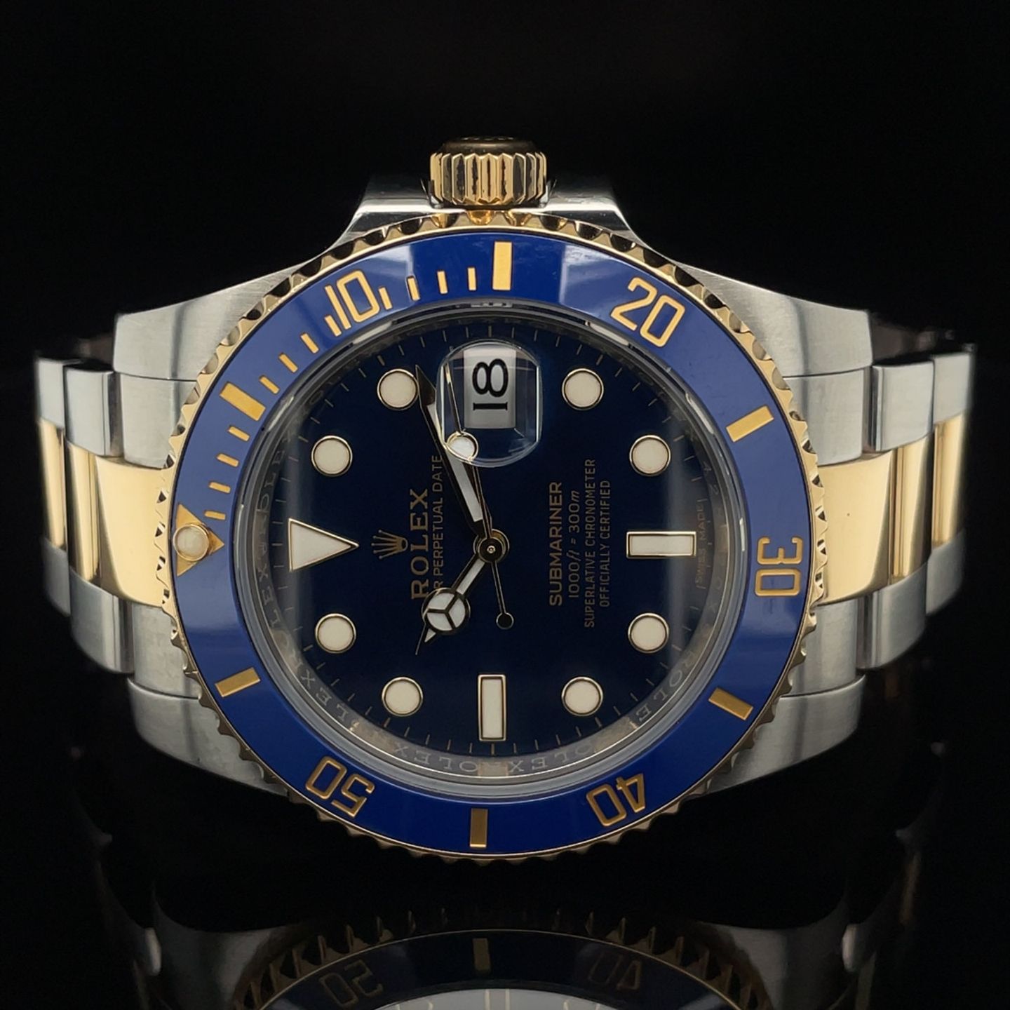 Rolex Submariner Date 116613LB (2017) - Blue dial 40 mm Gold/Steel case (7/8)