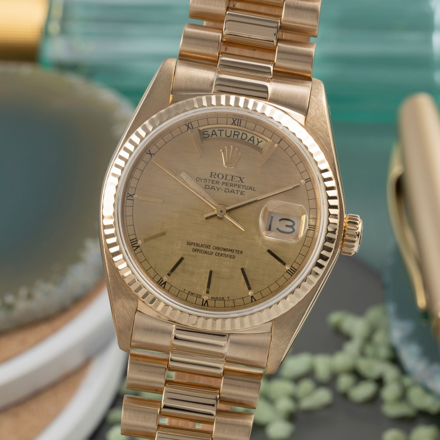 Rolex Day-Date 36 18038 (1978) - 36mm Geelgoud (3/8)