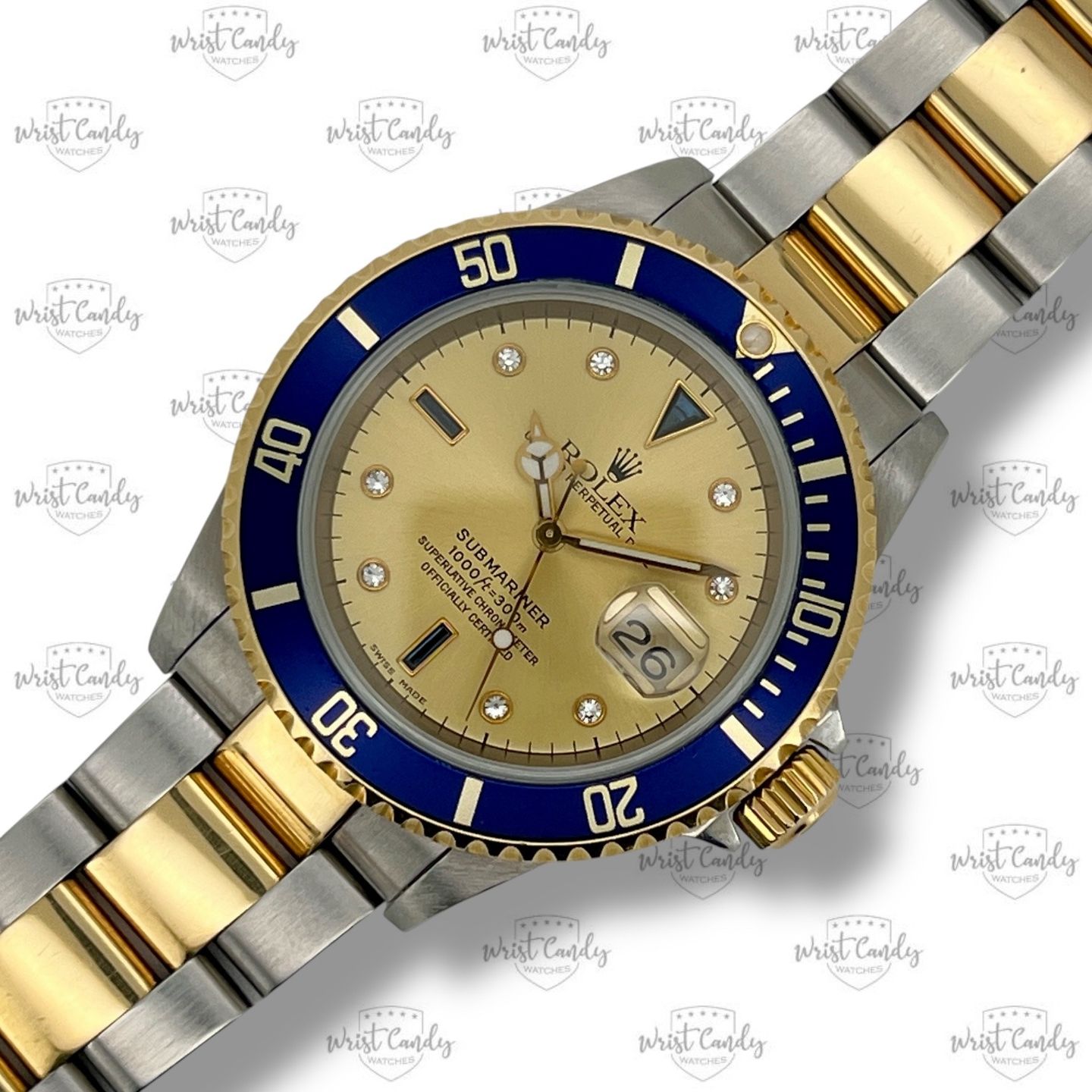 Rolex Submariner Date 16613LB (2000) - Blauw wijzerplaat 40mm Goud/Staal (5/8)