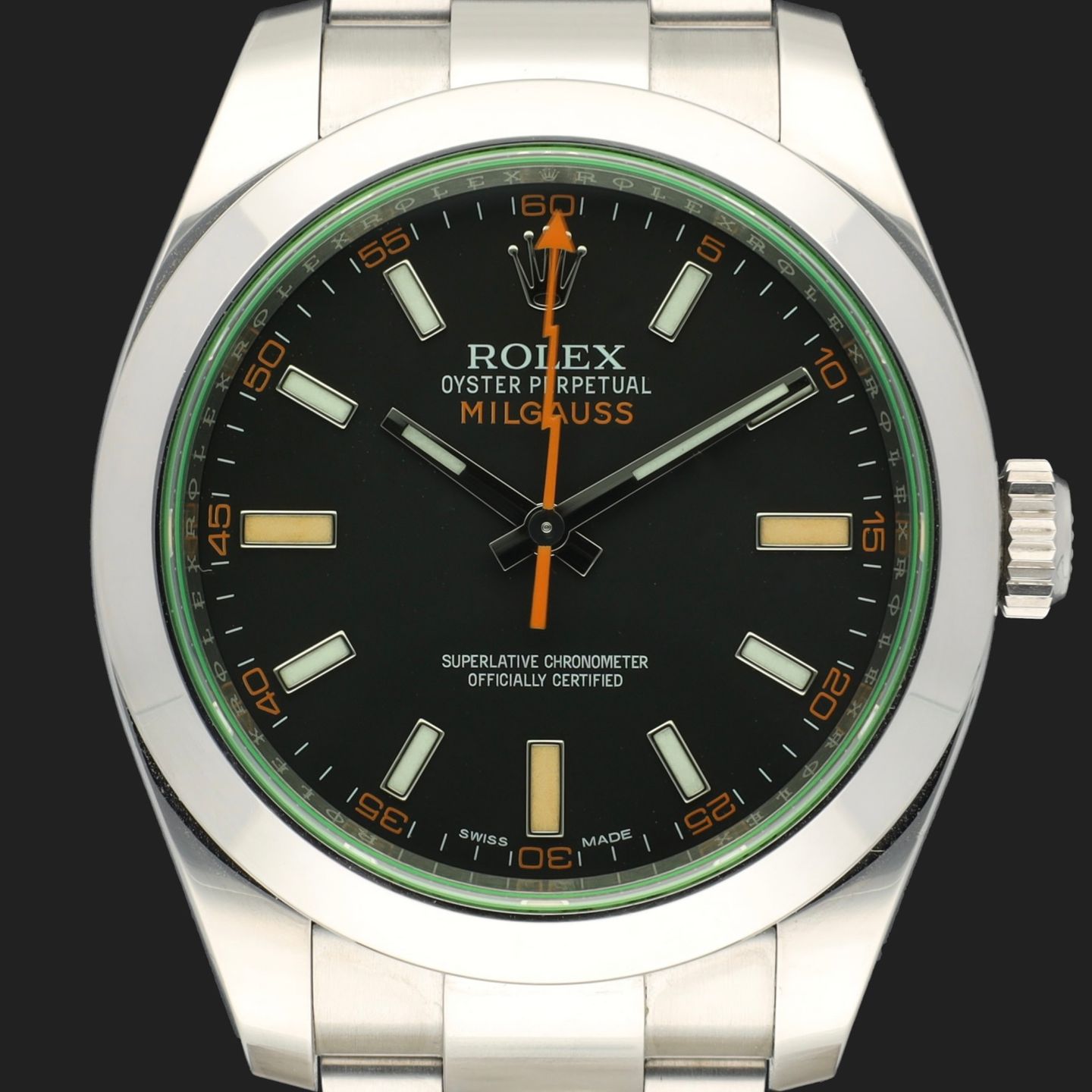 Rolex Milgauss 116400GV (2017) - 40mm Staal (2/8)