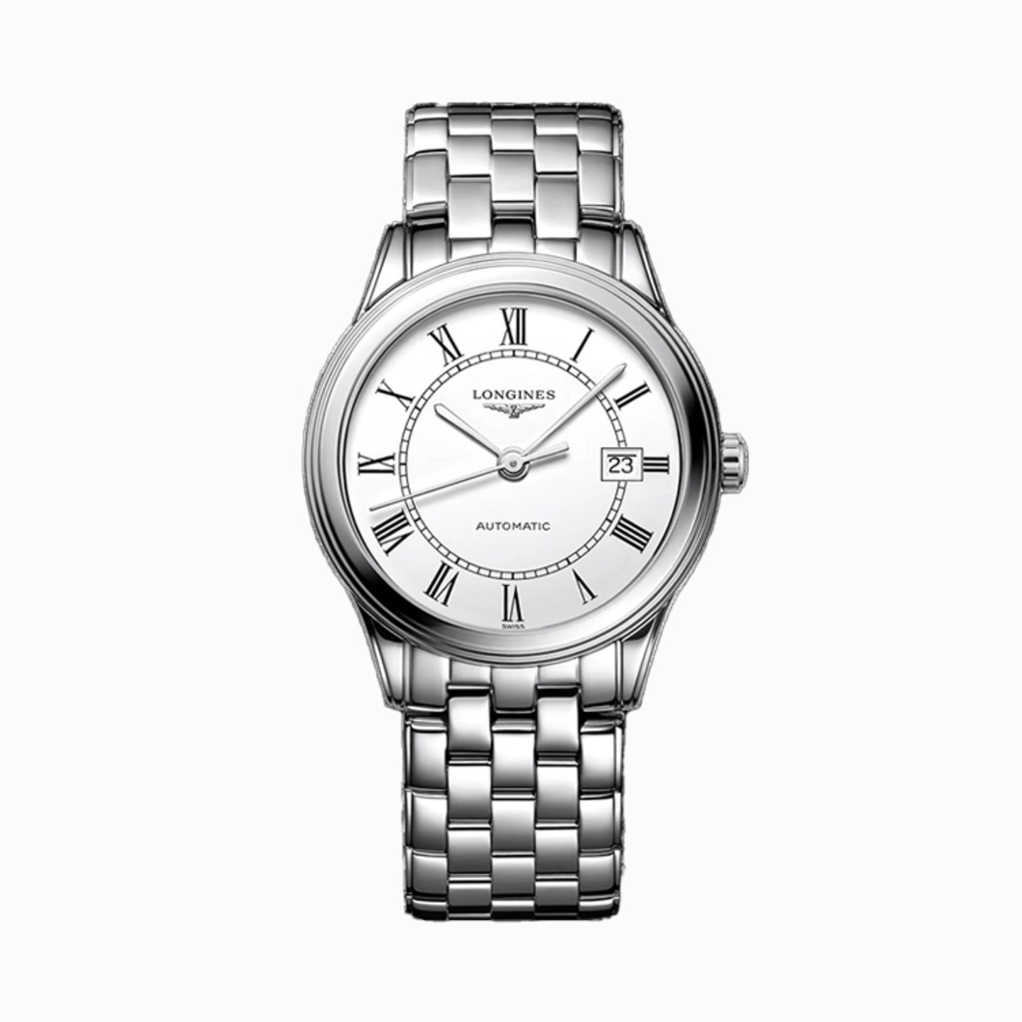 Longines Flagship L4.974.4.21.6 (2025) - Wit wijzerplaat 39mm Staal (1/1)