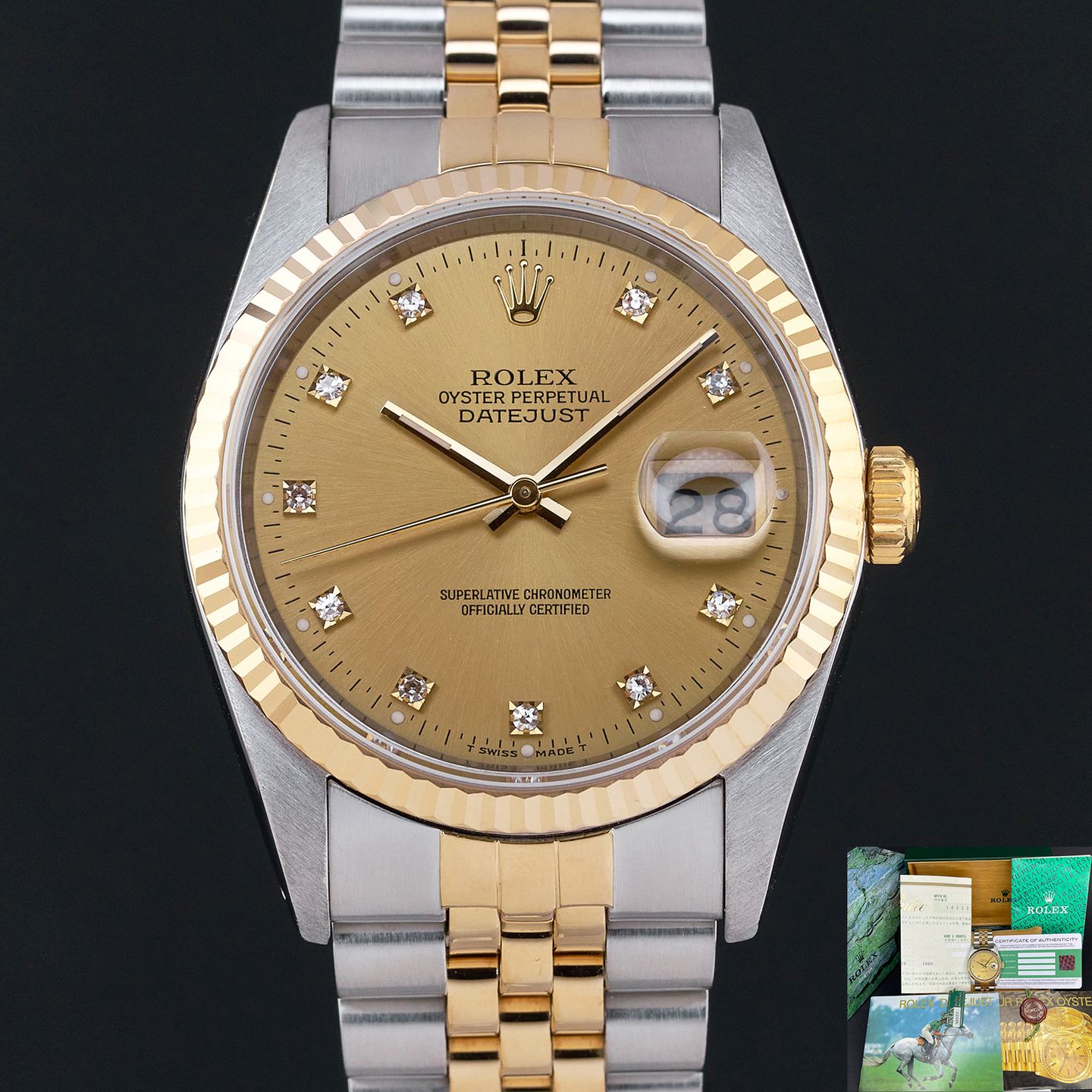 Rolex Datejust 36 16233 (1989) - 36 mm Gold/Steel case (1/8)