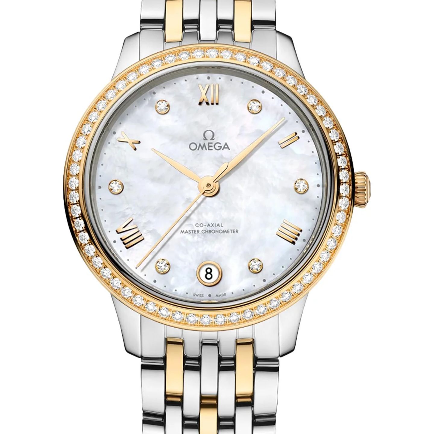 Omega De Ville Prestige 434.25.34.20.55.002 (2026) - Wit wijzerplaat 34mm Goud/Staal (1/1)