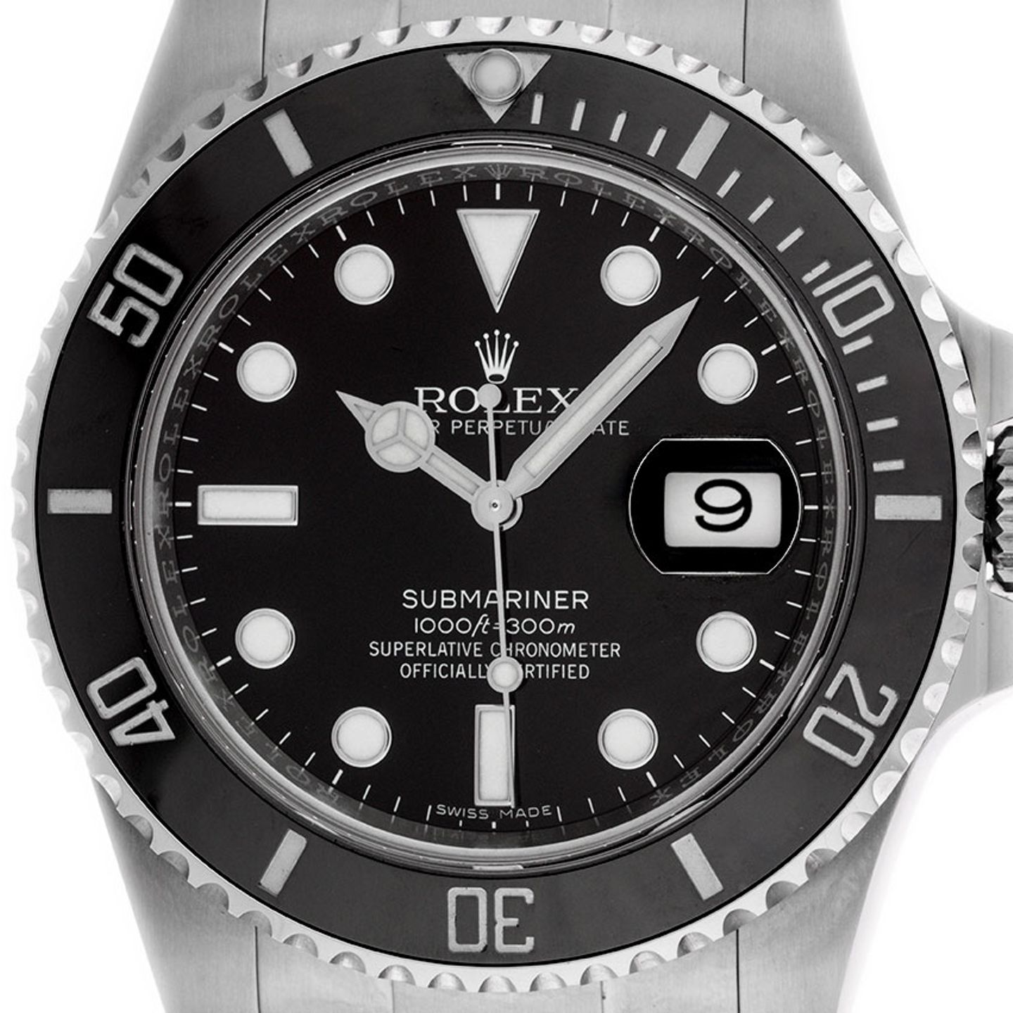 Rolex Submariner Date 116610LN (2019) - Zwart wijzerplaat 40mm Staal (1/7)