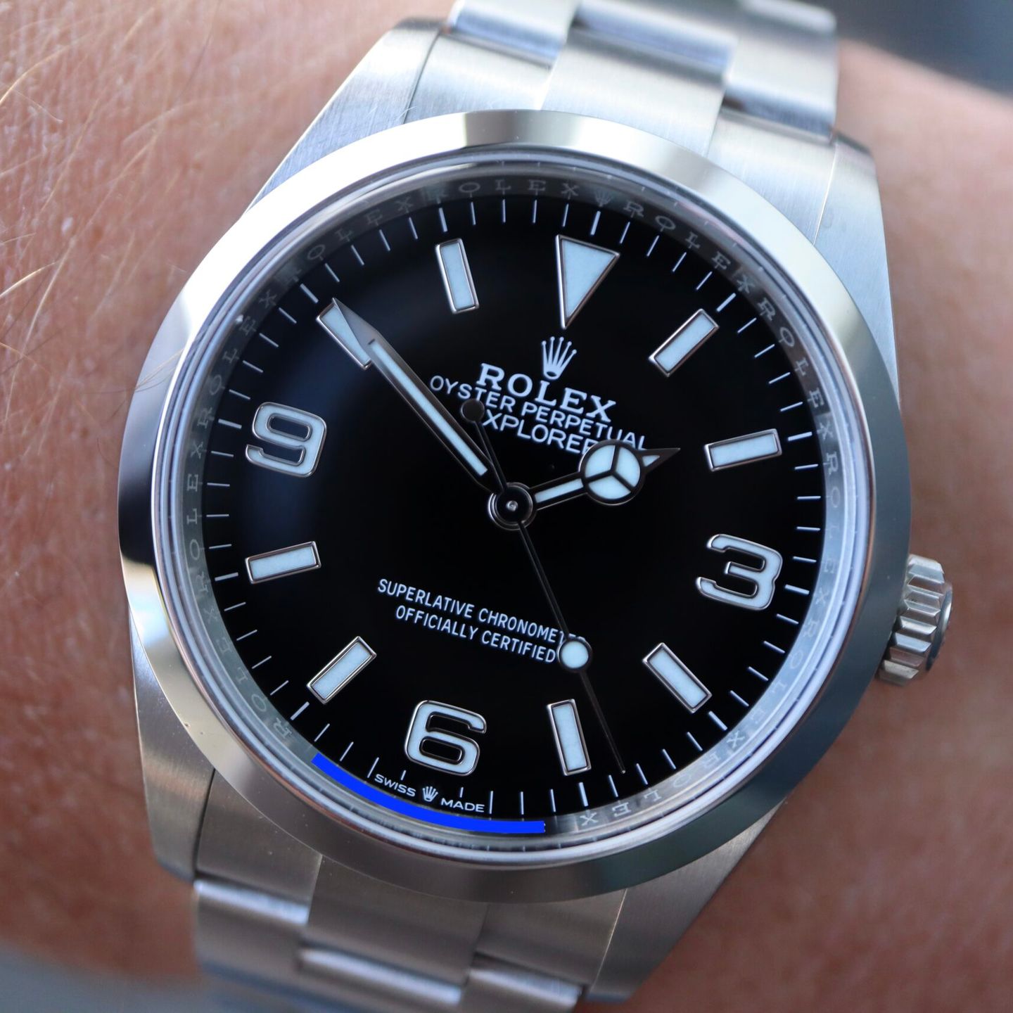 Rolex Explorer 124270 (2021) - Zwart wijzerplaat 36mm Staal (1/8)