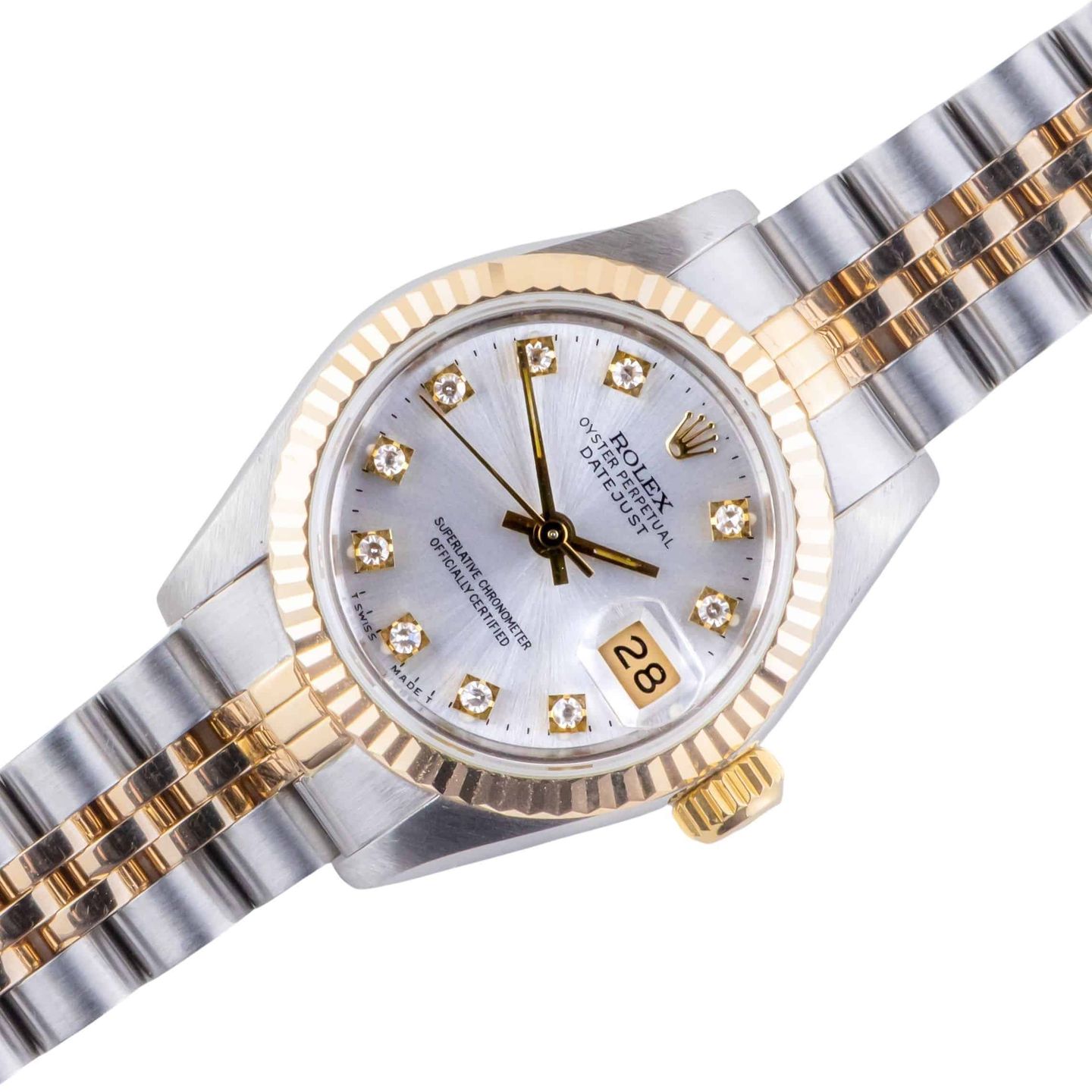Rolex Lady-Datejust 69173 (1986) - Silver dial 26 mm Gold/Steel case (1/8)