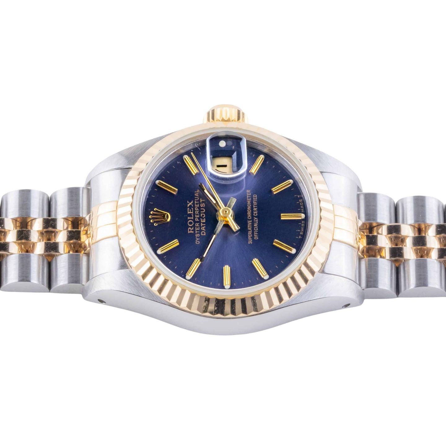 Rolex Lady-Datejust 69173 (1987) - Blauw wijzerplaat 26mm Goud/Staal (5/8)