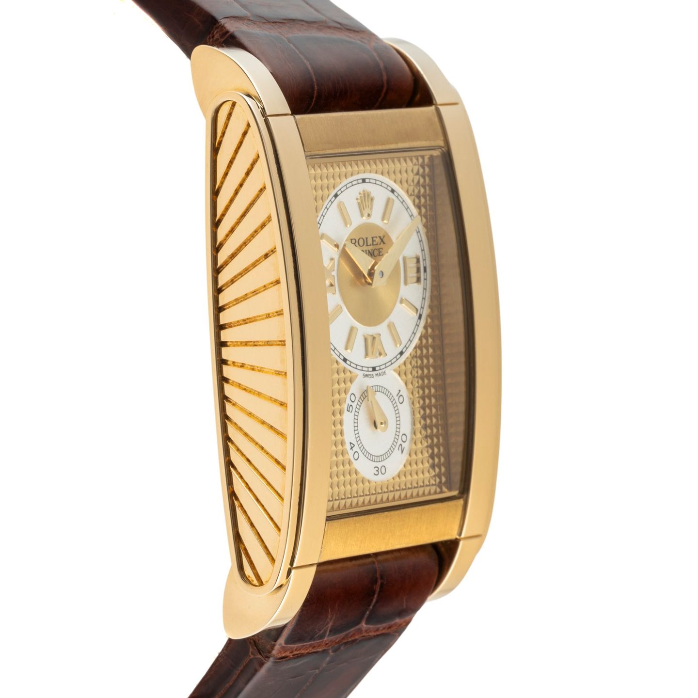 Rolex Cellini Prince 5440 (Unknown (random serial)) - Gold dial 28 mm Yellow Gold case (7/8)