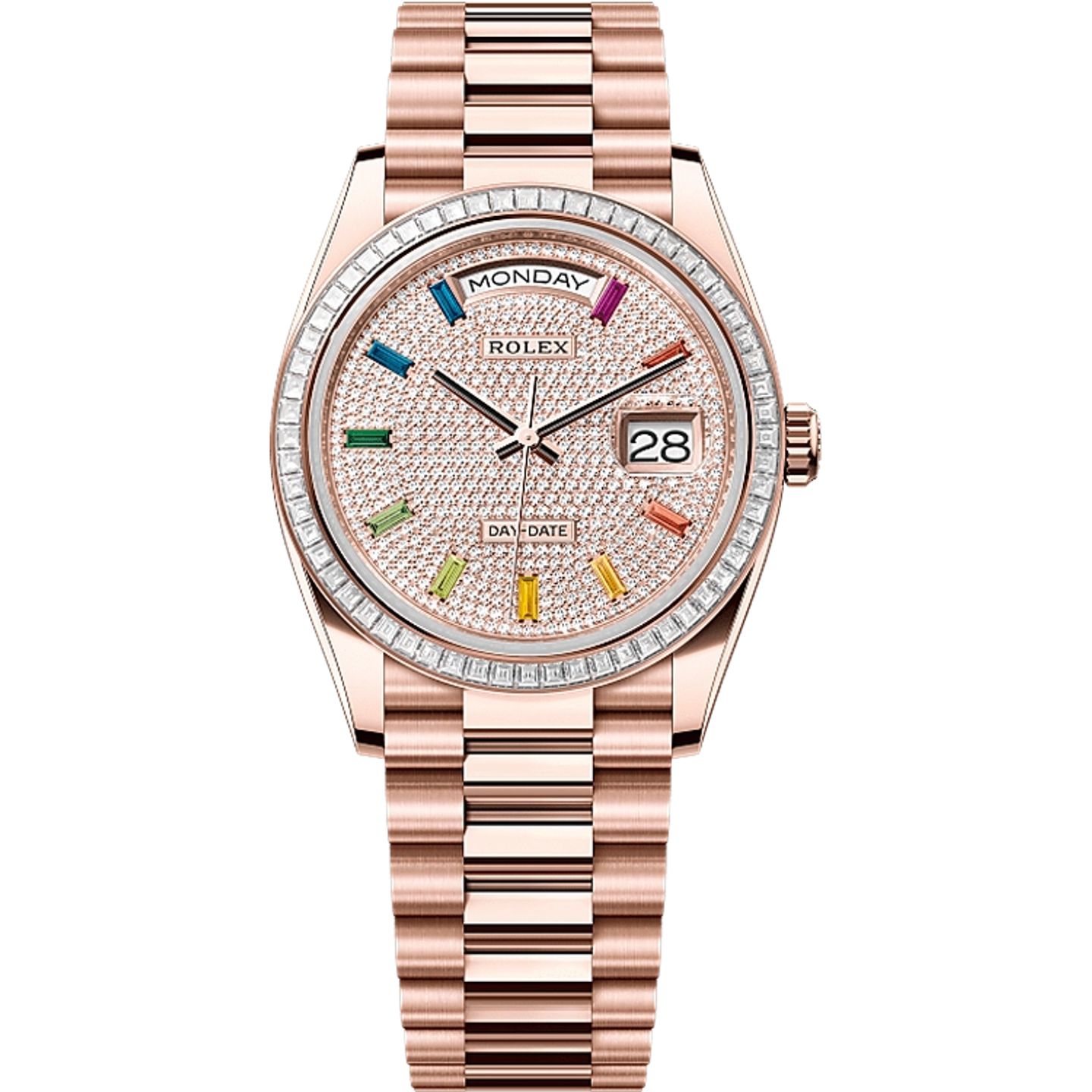 Rolex Day-Date 36 128395TBR (2025) - Diamant wijzerplaat 36mm Roségoud (1/1)