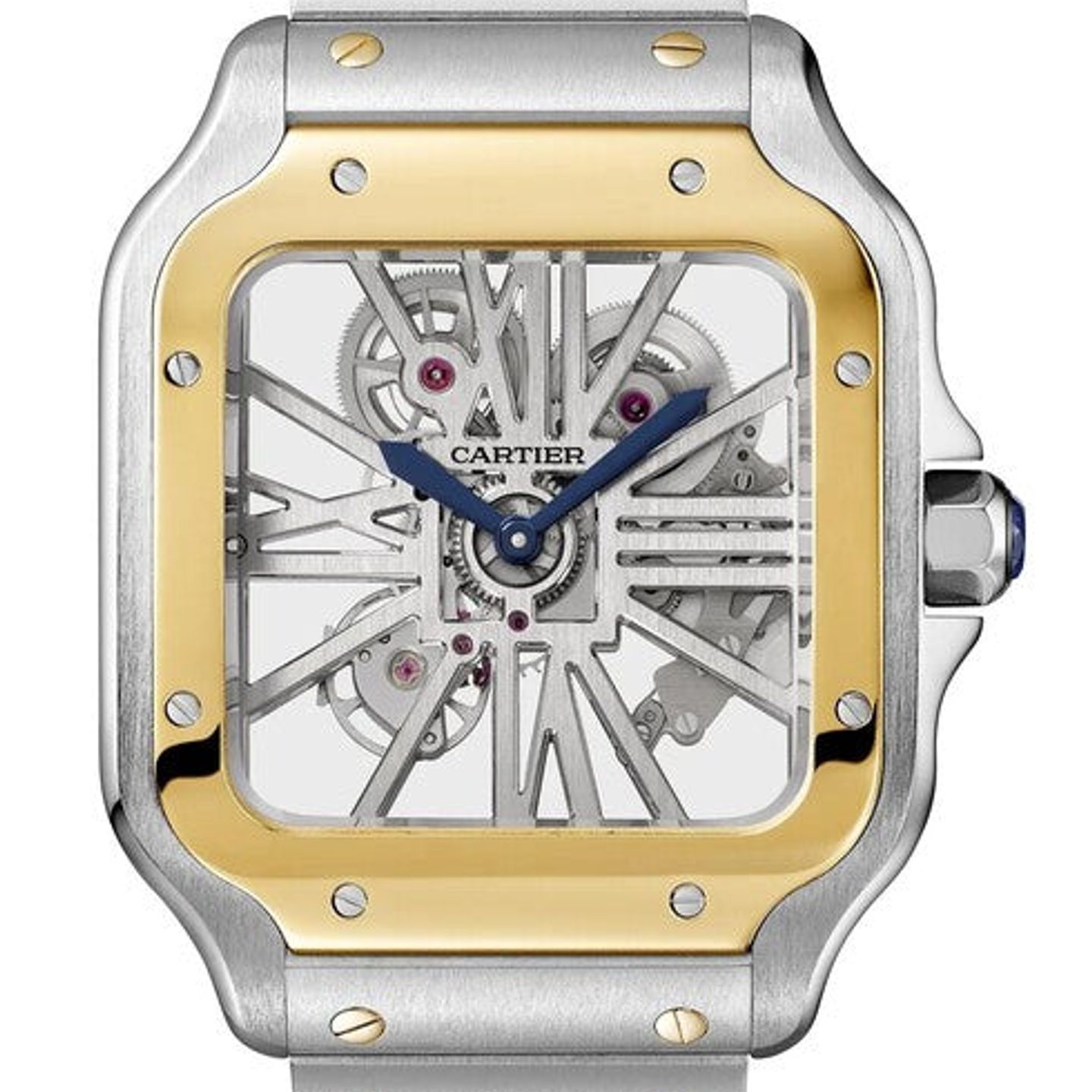 Cartier Santos WHSA0019 (2026) - Transparent dial 48 mm Gold/Steel case (1/1)