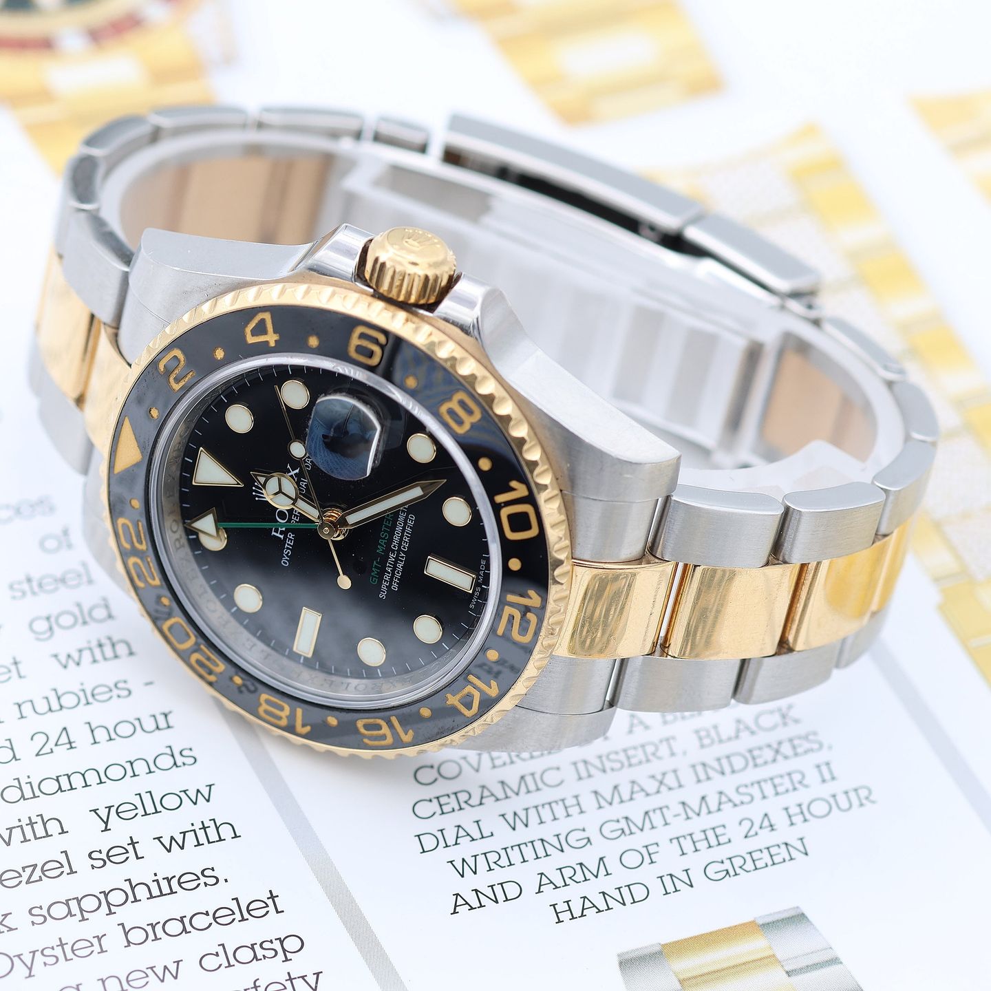 Rolex GMT-Master II 116713LN (Unknown (random serial)) - Black dial 40 mm Gold/Steel case (4/8)