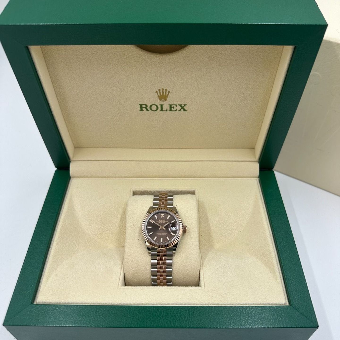 Rolex Lady-Datejust 279171 (2024) - Bruin wijzerplaat 28mm Staal (4/8)