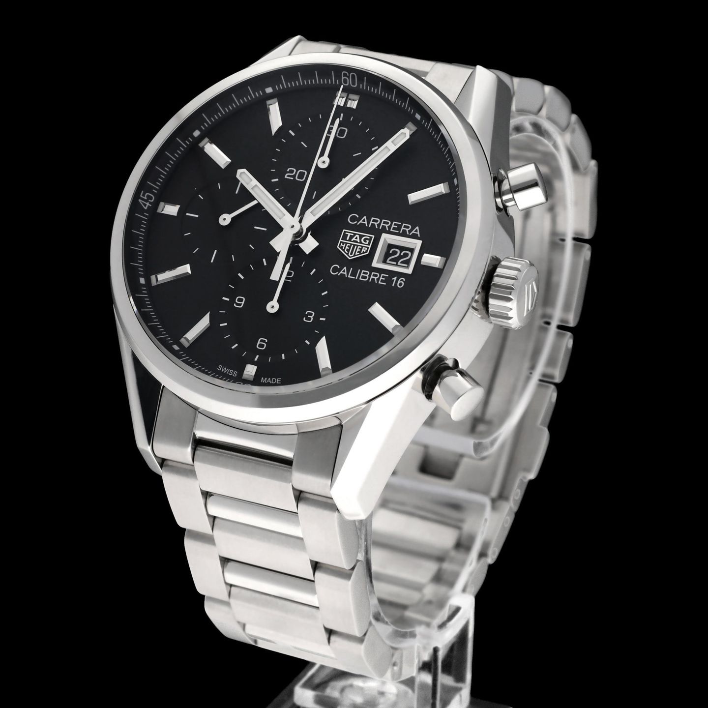 TAG Heuer Carrera CBK2110 (2023) - Black dial 41 mm Steel case (2/8)