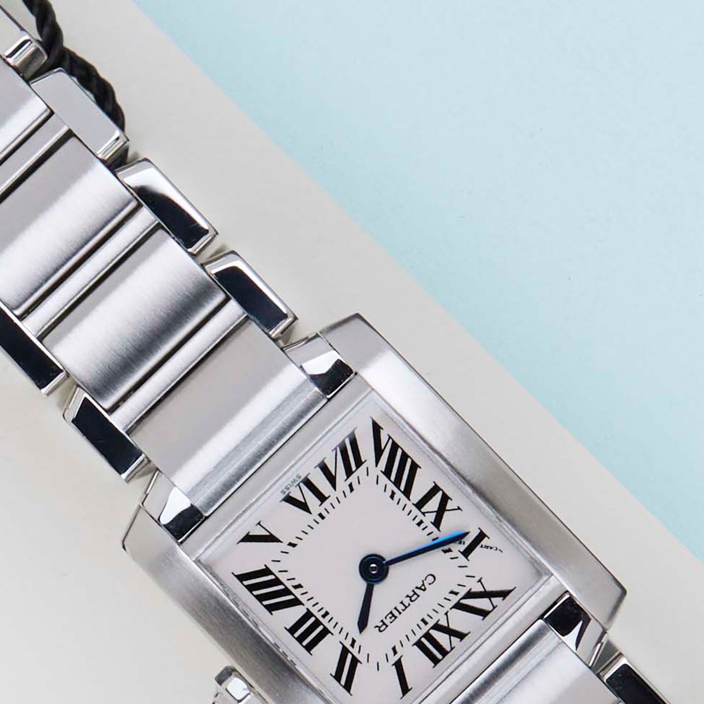Cartier Tank Française SM W51008Q3 (2001) - White dial 20 mm Steel case (4/8)
