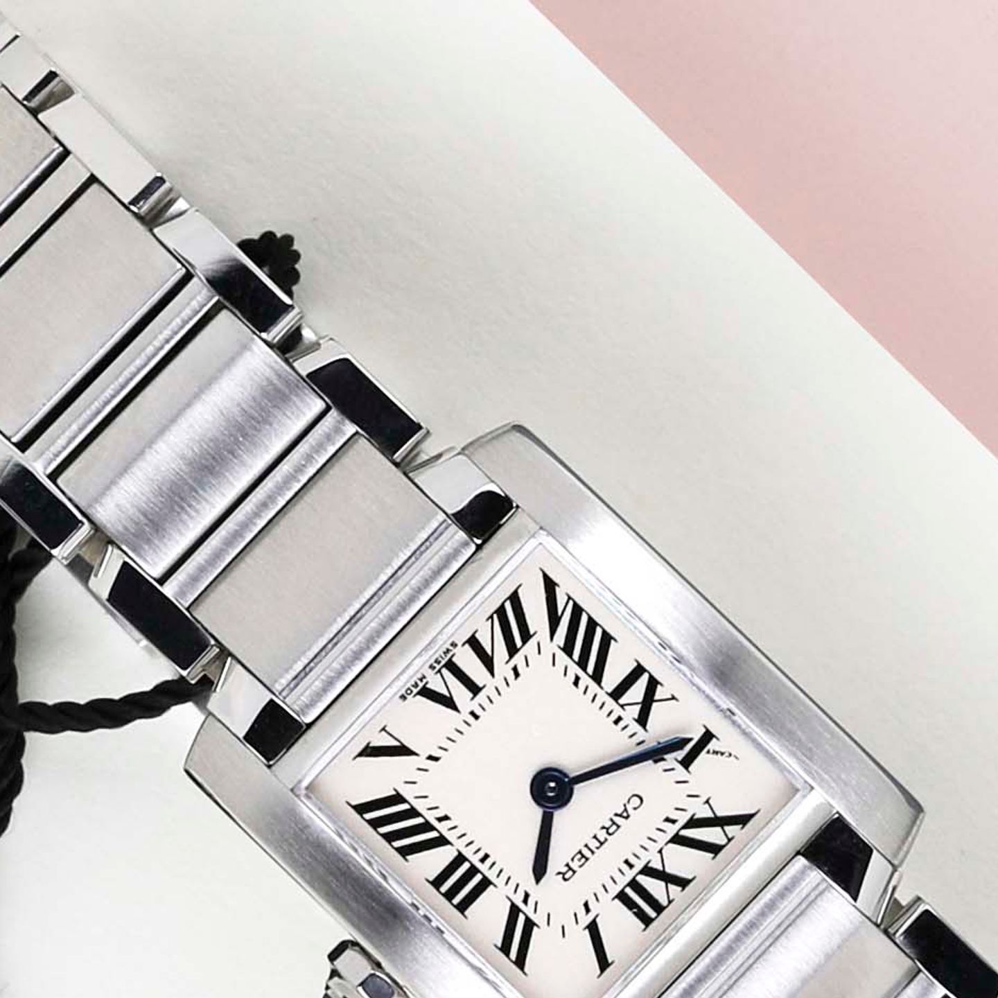 Cartier Tank Française W51008Q3 (1999) - White dial 20 mm Steel case (4/8)