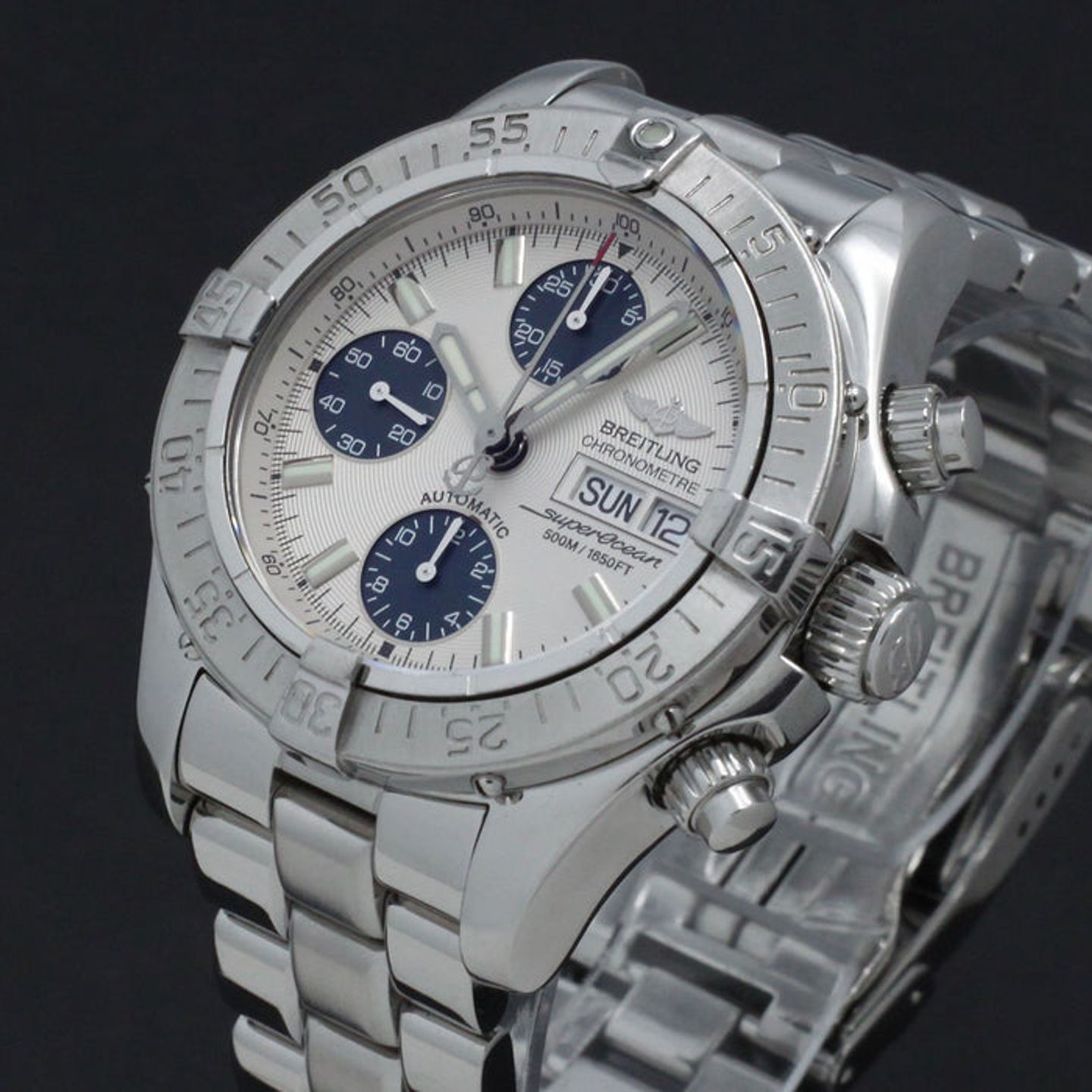Breitling Superocean Chronograph II A13340 (2005) - Silver dial 42 mm Steel case (7/7)
