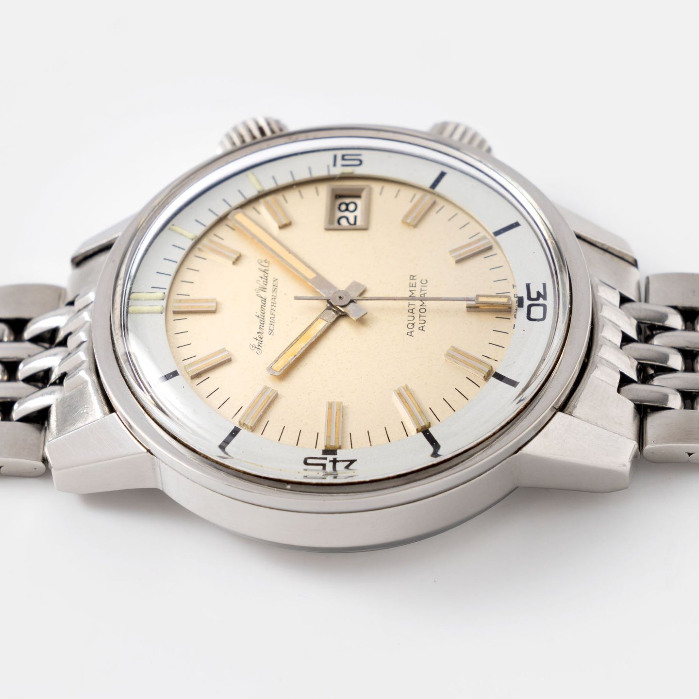 IWC Aquatimer 812 (1960) - Geel wijzerplaat 37mm Staal (2/5)